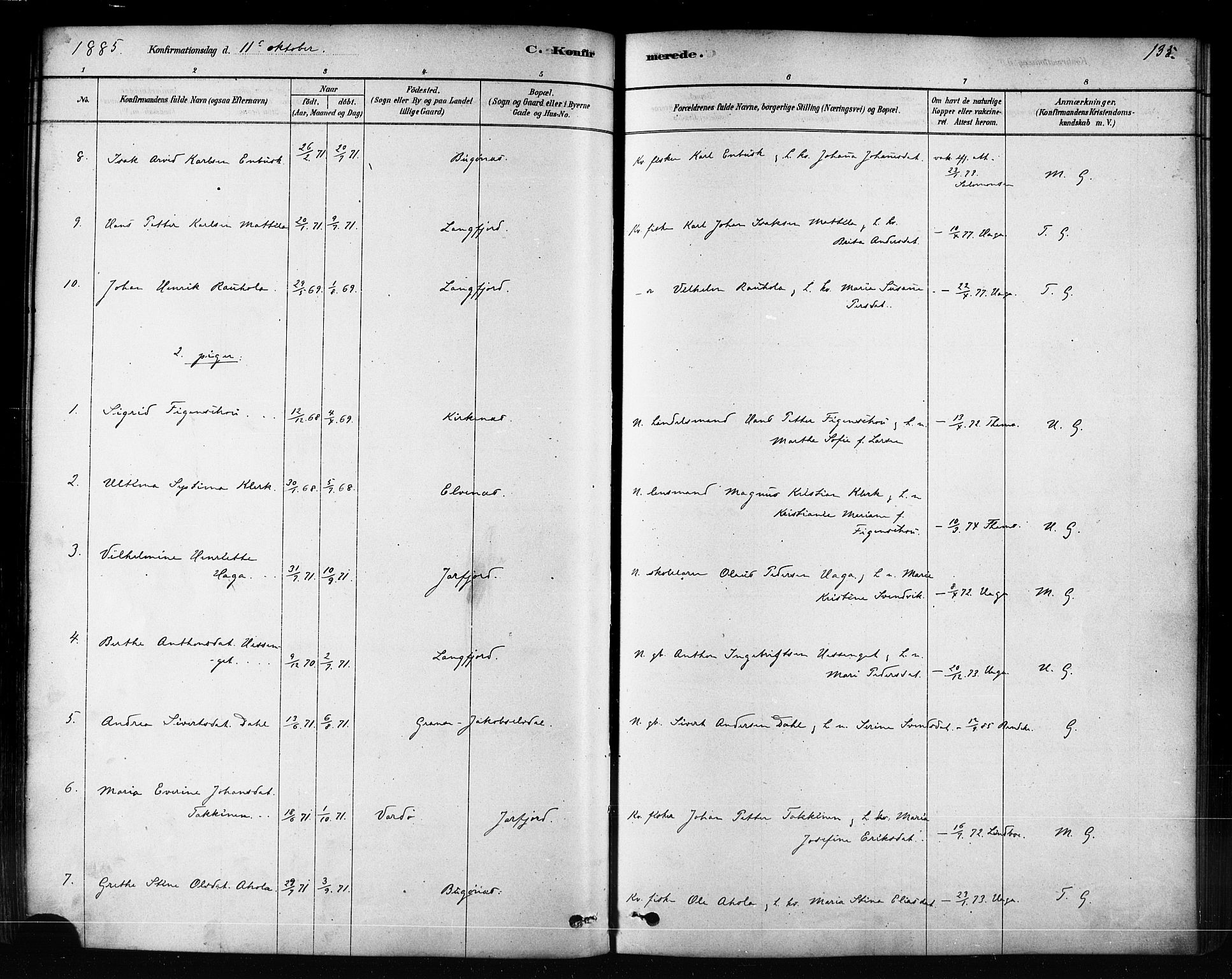 Sør-Varanger sokneprestkontor, AV/SATØ-S-1331/H/Ha/L0003kirke: Parish register (official) no. 3, 1878-1891, p. 135