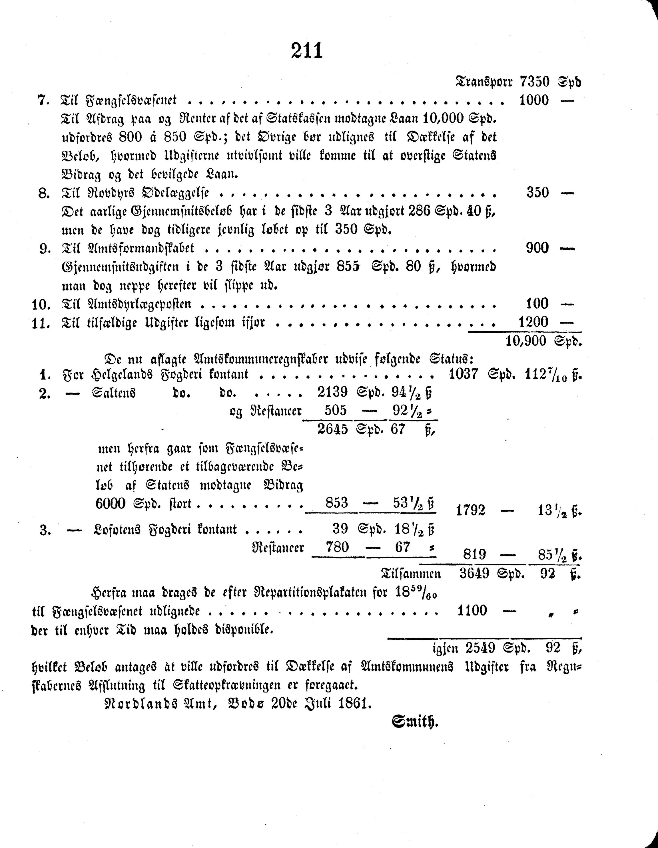 Nordland Fylkeskommune. Fylkestinget, AIN/NFK-17/176/A/Ac/L0004: Fylkestingsforhandlinger 1861-1865, 1861-1865