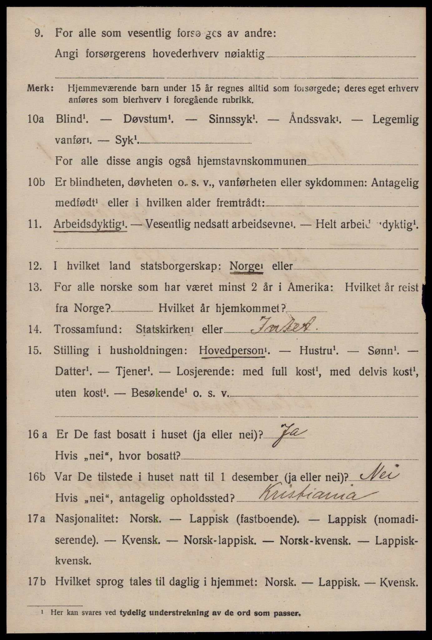 SAT, 1920 census for Røros, 1920, p. 1885