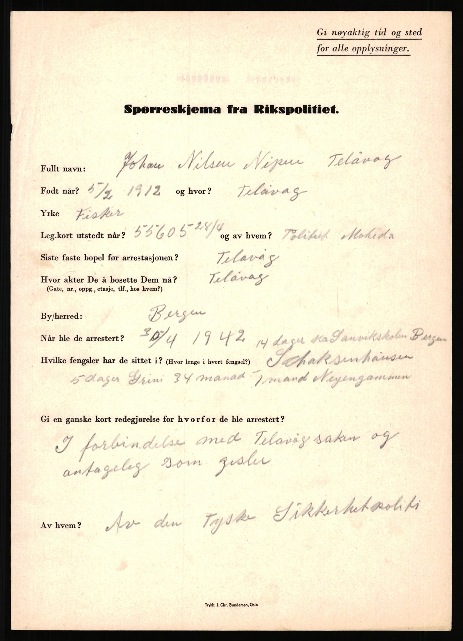 Rikspolitisjefen, AV/RA-S-1560/L/L0012: Mogensen, Øivind - Noraas, Lars, 1940-1945, p. 904