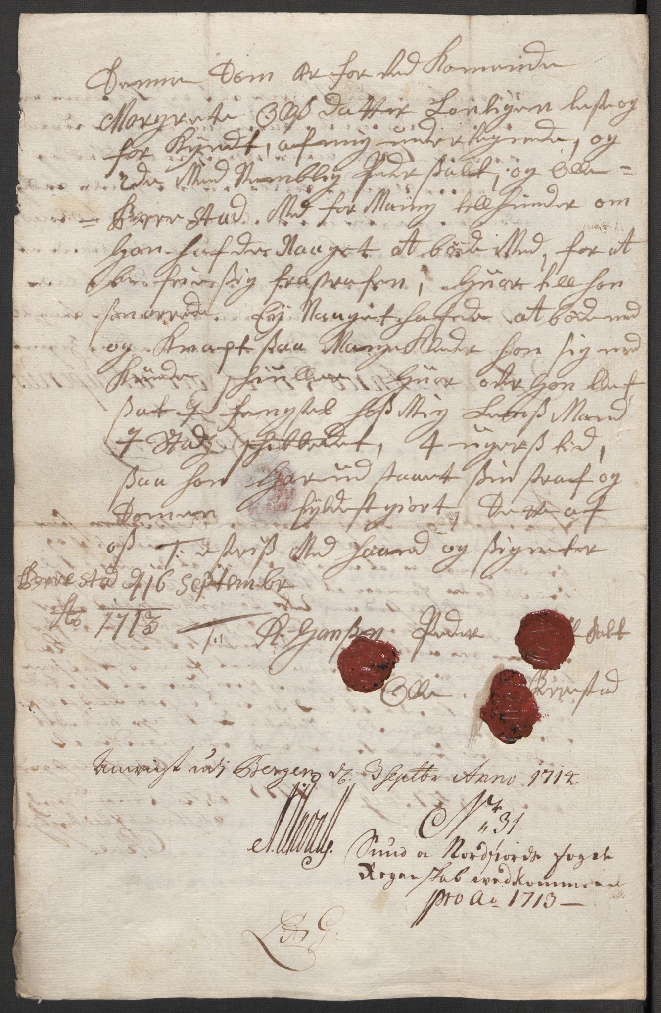 Rentekammeret inntil 1814, Reviderte regnskaper, Fogderegnskap, AV/RA-EA-4092/R53/L3437: Fogderegnskap Sunn- og Nordfjord, 1713, p. 340