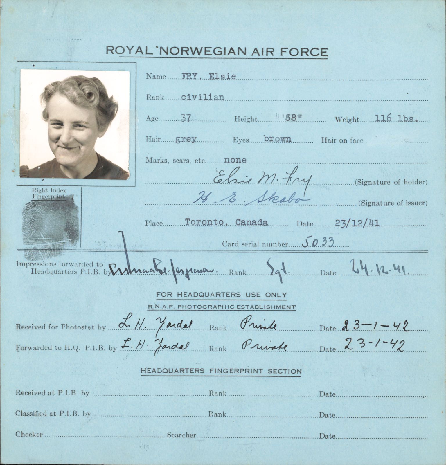 Forsvaret, Forsvarets overkommando/Luftforsvarsstaben, AV/RA-RAFA-4079/P/Pa/L0011: Personellpapirer, 1904, p. 231