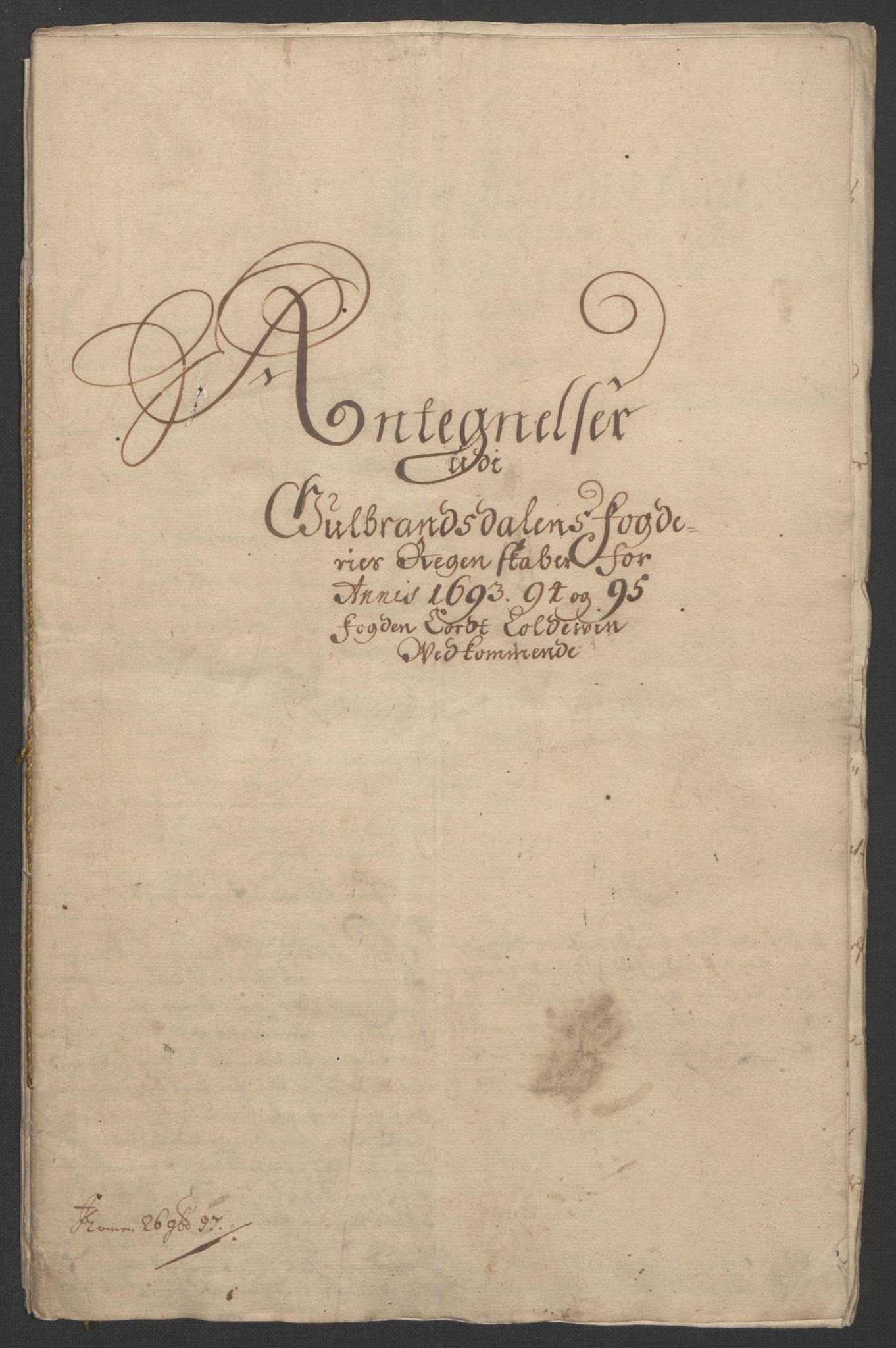 Rentekammeret inntil 1814, Reviderte regnskaper, Fogderegnskap, RA/EA-4092/R17/L1169: Fogderegnskap Gudbrandsdal, 1695, p. 191