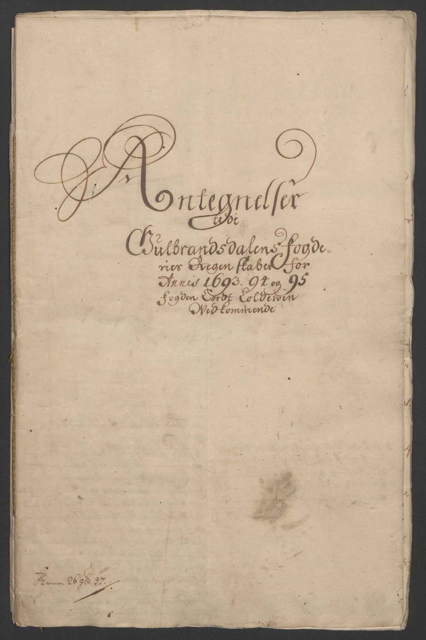 Rentekammeret inntil 1814, Reviderte regnskaper, Fogderegnskap, AV/RA-EA-4092/R17/L1169: Fogderegnskap Gudbrandsdal, 1695, p. 191