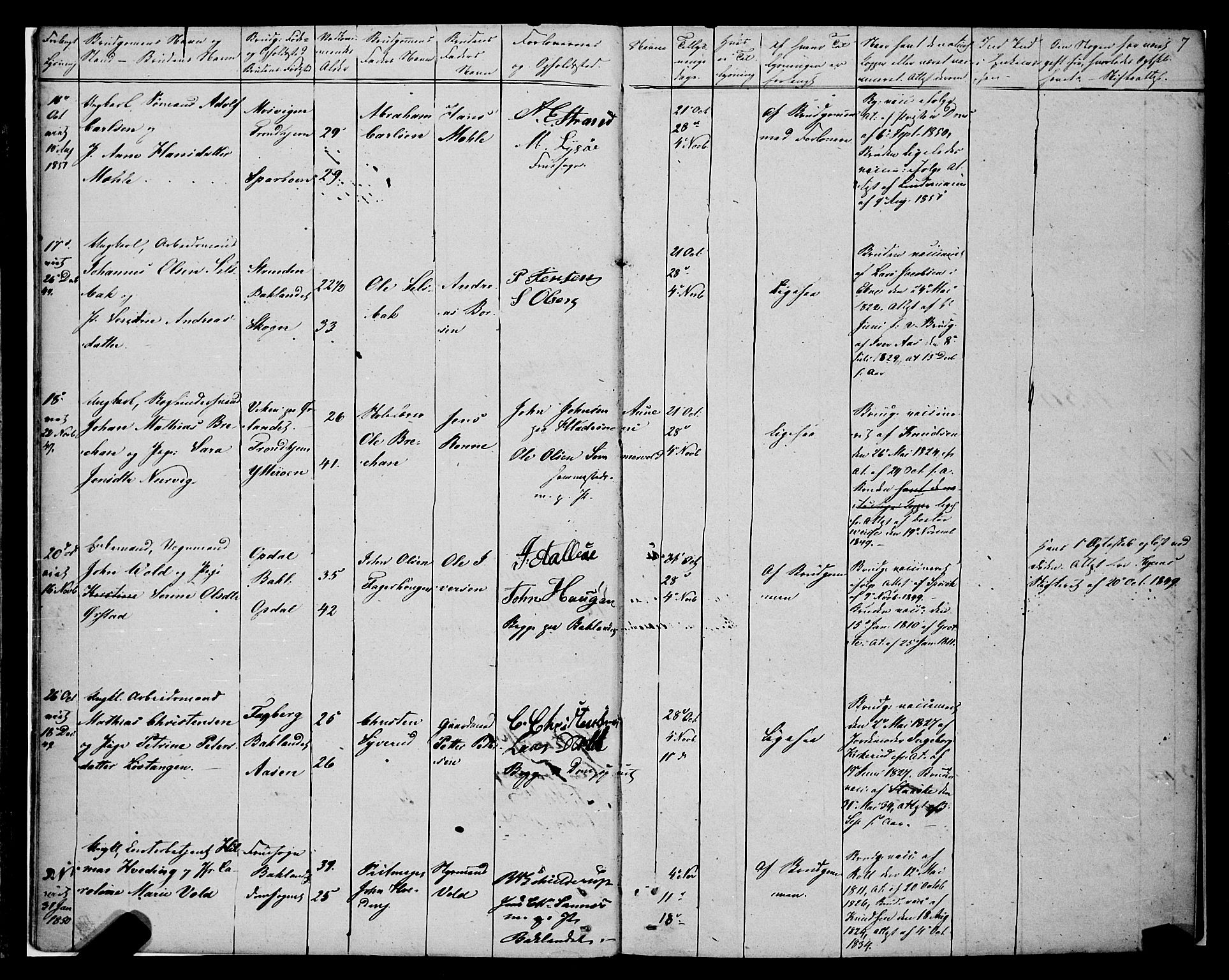 Ministerialprotokoller, klokkerbøker og fødselsregistre - Sør-Trøndelag, SAT/A-1456/604/L0187: Parish register (official) no. 604A08, 1847-1878, p. 7