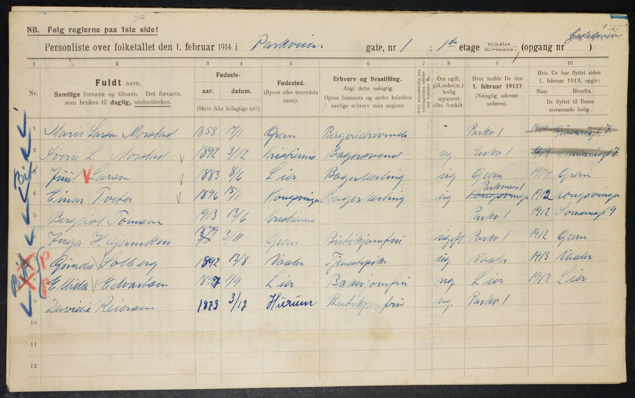 OBA, Municipal Census 1914 for Kristiania, 1914, p. 77837