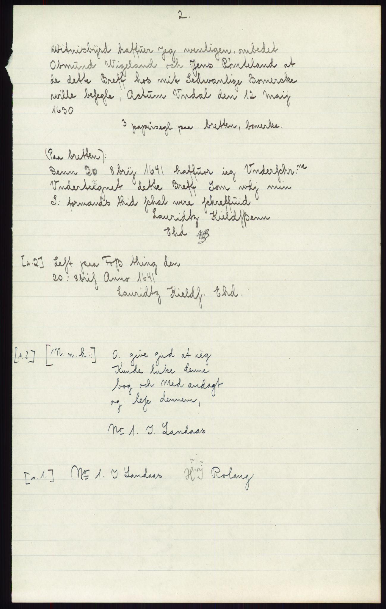 Samlinger til kildeutgivelse, Diplomavskriftsamlingen, AV/RA-EA-4053/H/Ha, p. 1922