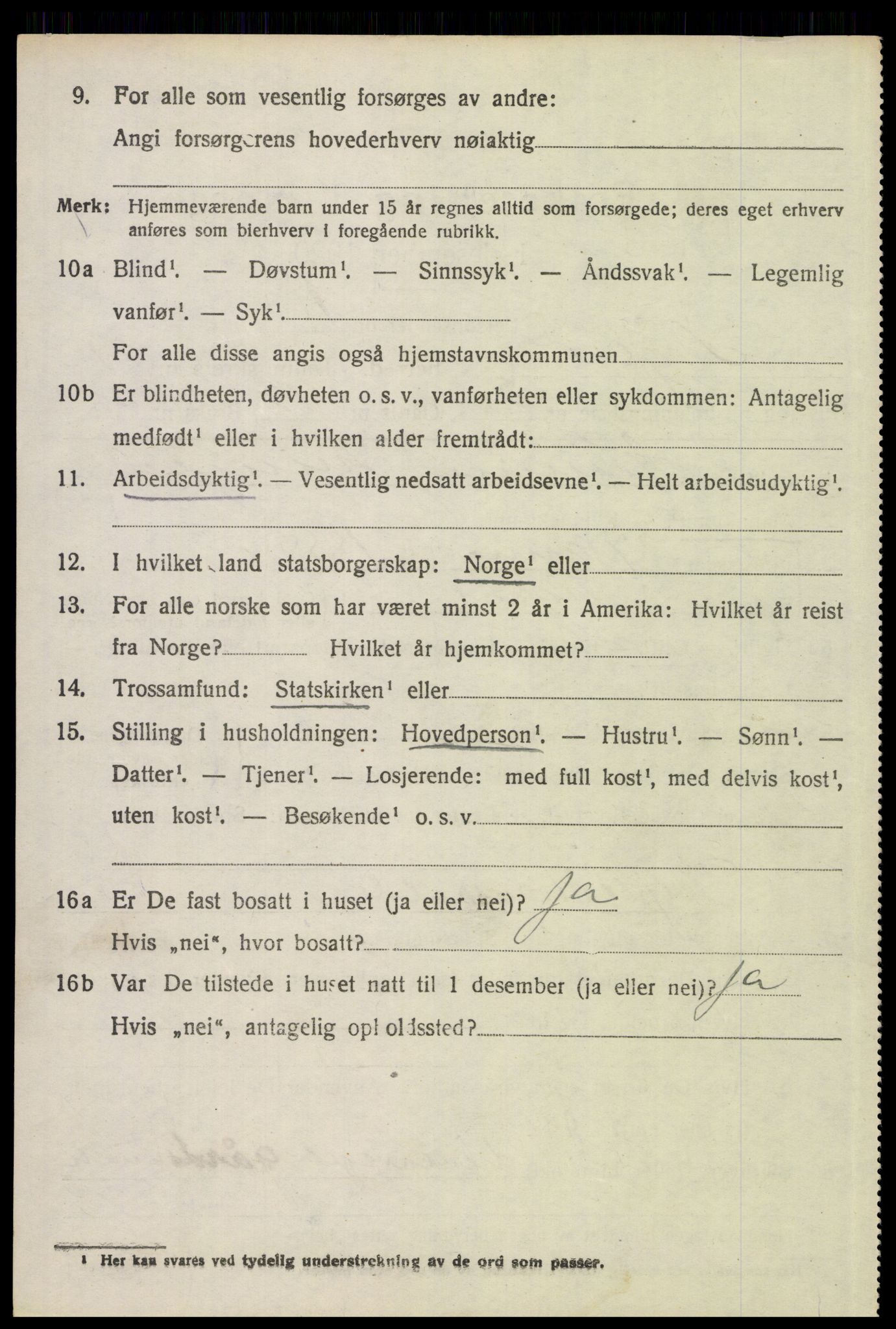 SAH, 1920 census for Trysil, 1920, p. 14120