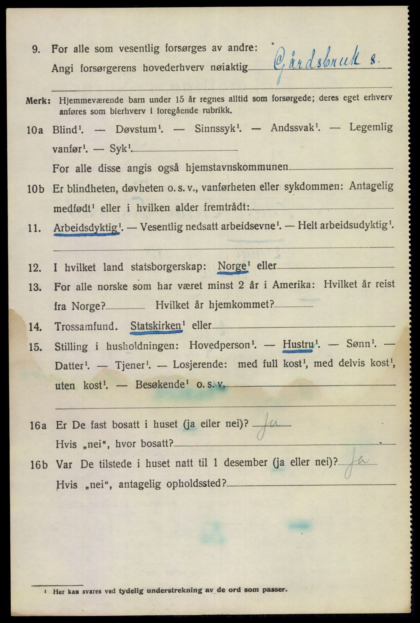 SAKO, 1920 census for Bamble, 1920, p. 7800