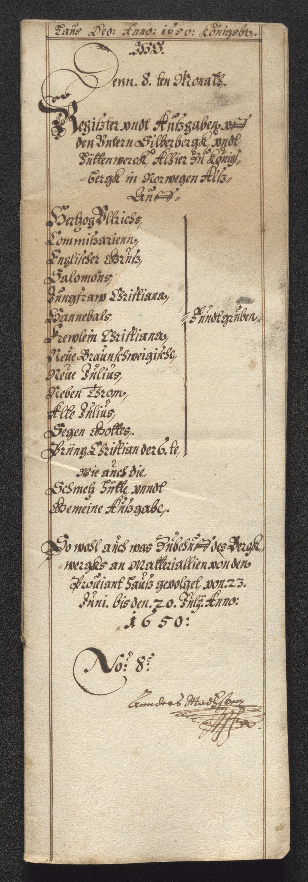 Kongsberg Sølvverk 1623-1816, SAKO/EA-3135/001/D/Dc/Dcd/L0024: Utgiftsregnskap for gruver m.m. , 1650, p. 441