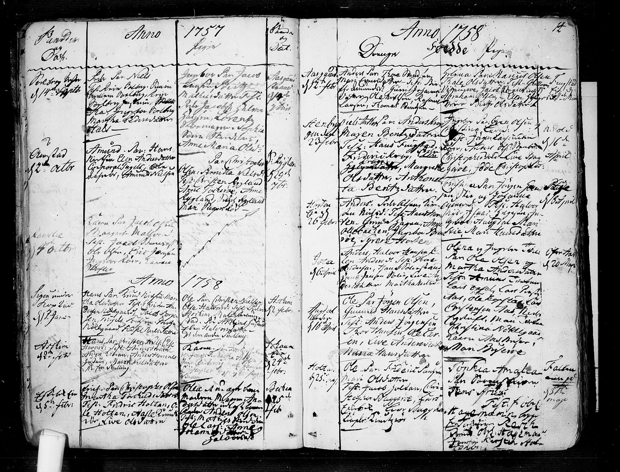 Borre kirkebøker, AV/SAKO-A-338/F/Fa/L0002: Parish register (official) no. I 2, 1752-1806, p. 14