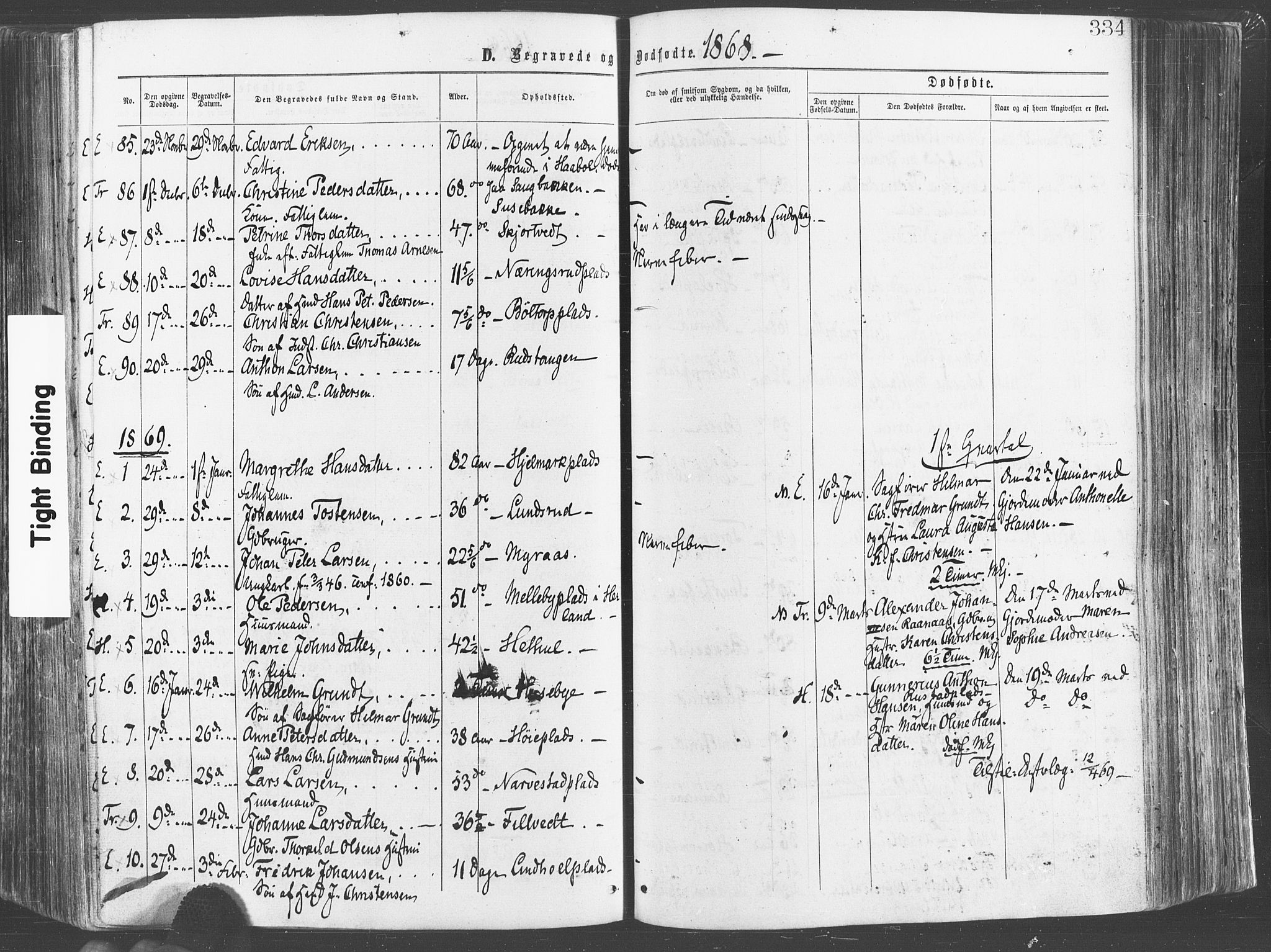 Eidsberg prestekontor Kirkebøker, SAO/A-10905/F/Fa/L0011: Parish register (official) no. I 11, 1867-1878, p. 334