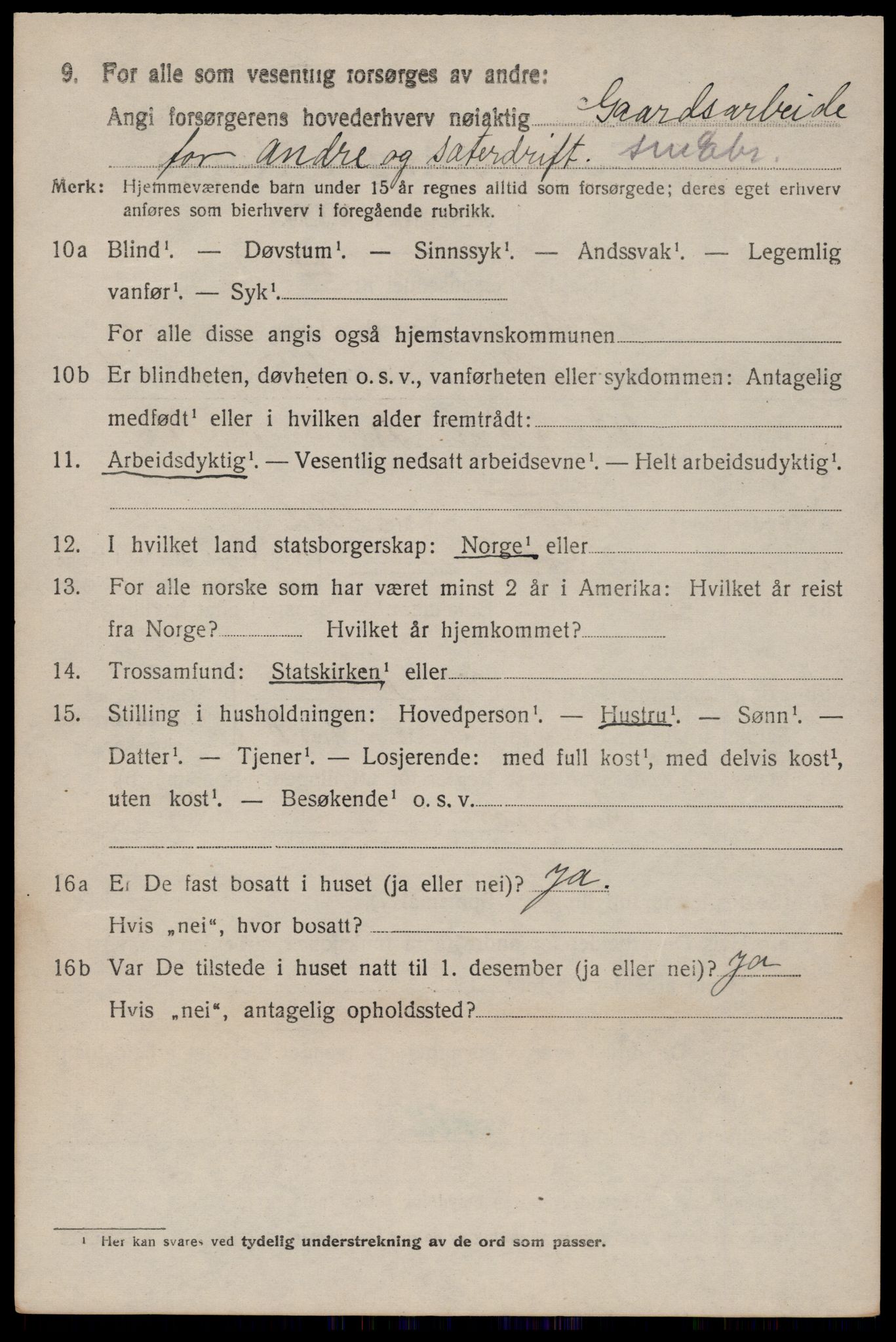 SAKO, 1920 census for Seljord, 1920, p. 6437