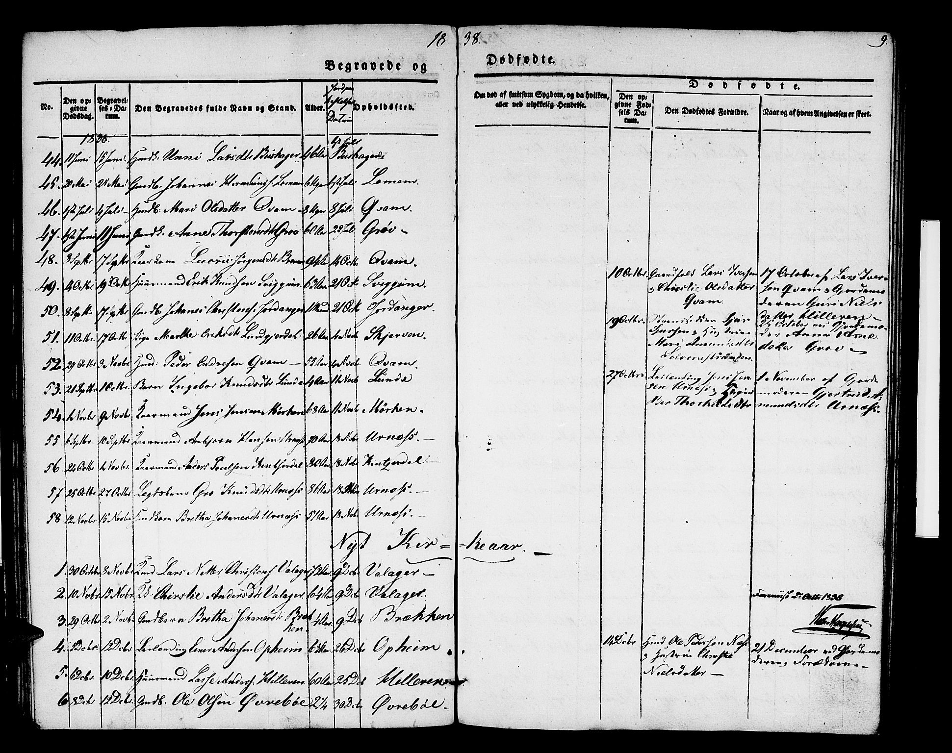 Hafslo sokneprestembete, SAB/A-80301/H/Haa/Haaa/L0008: Parish register (official) no. A 8, 1834-1852, p. 9