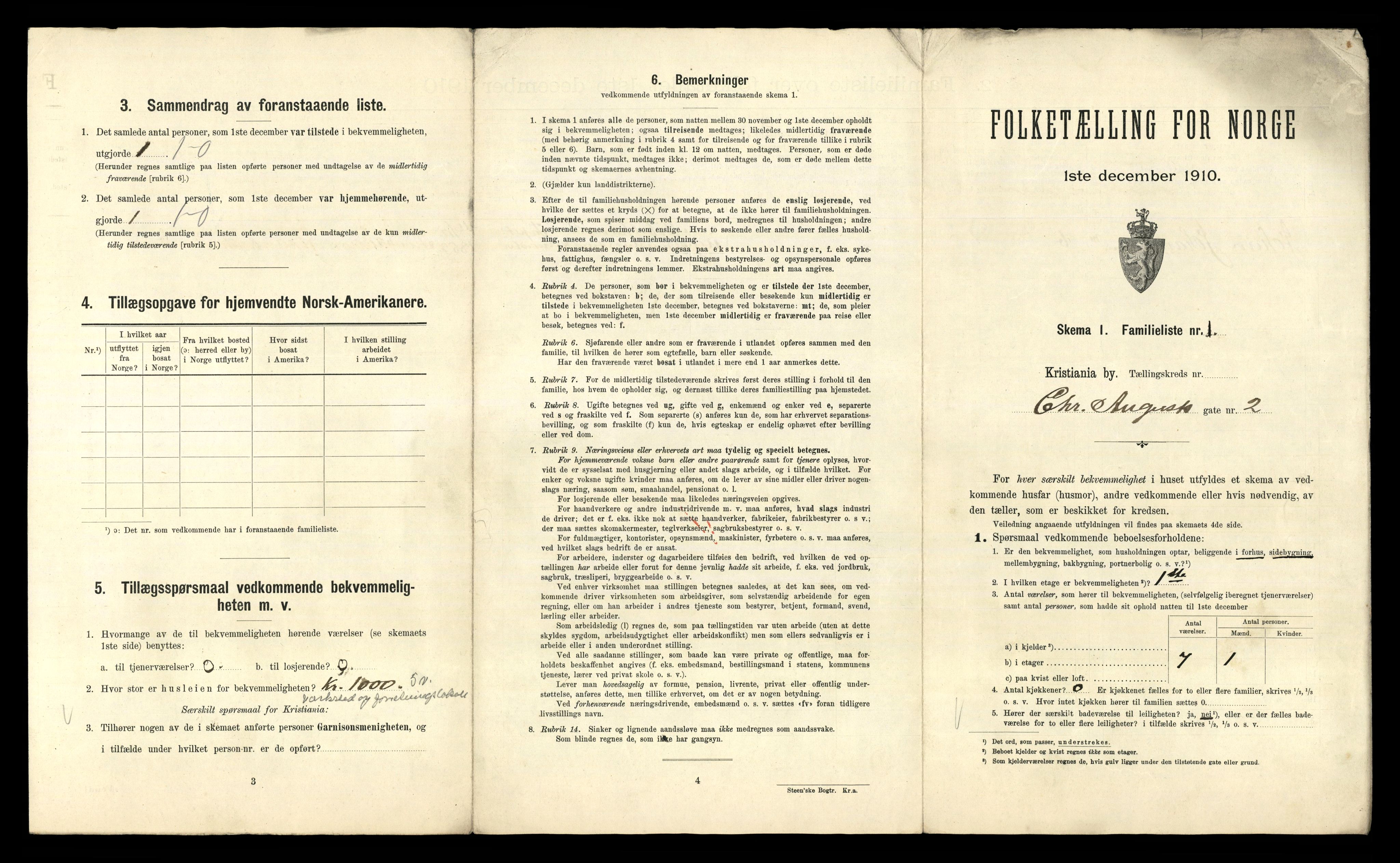 RA, 1910 census for Kristiania, 1910, p. 52353