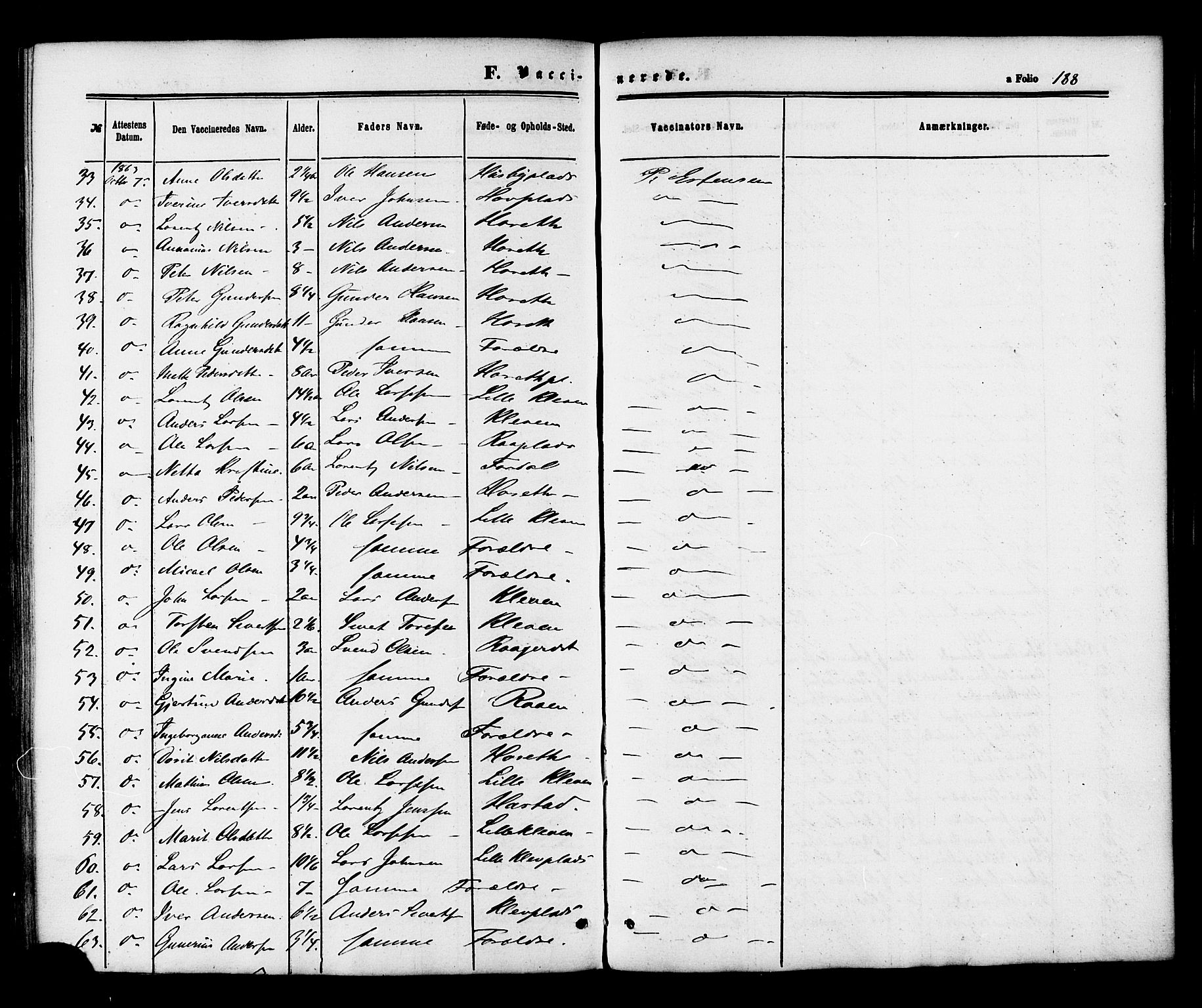 Ministerialprotokoller, klokkerbøker og fødselsregistre - Nord-Trøndelag, SAT/A-1458/703/L0029: Parish register (official) no. 703A02, 1863-1879, p. 188