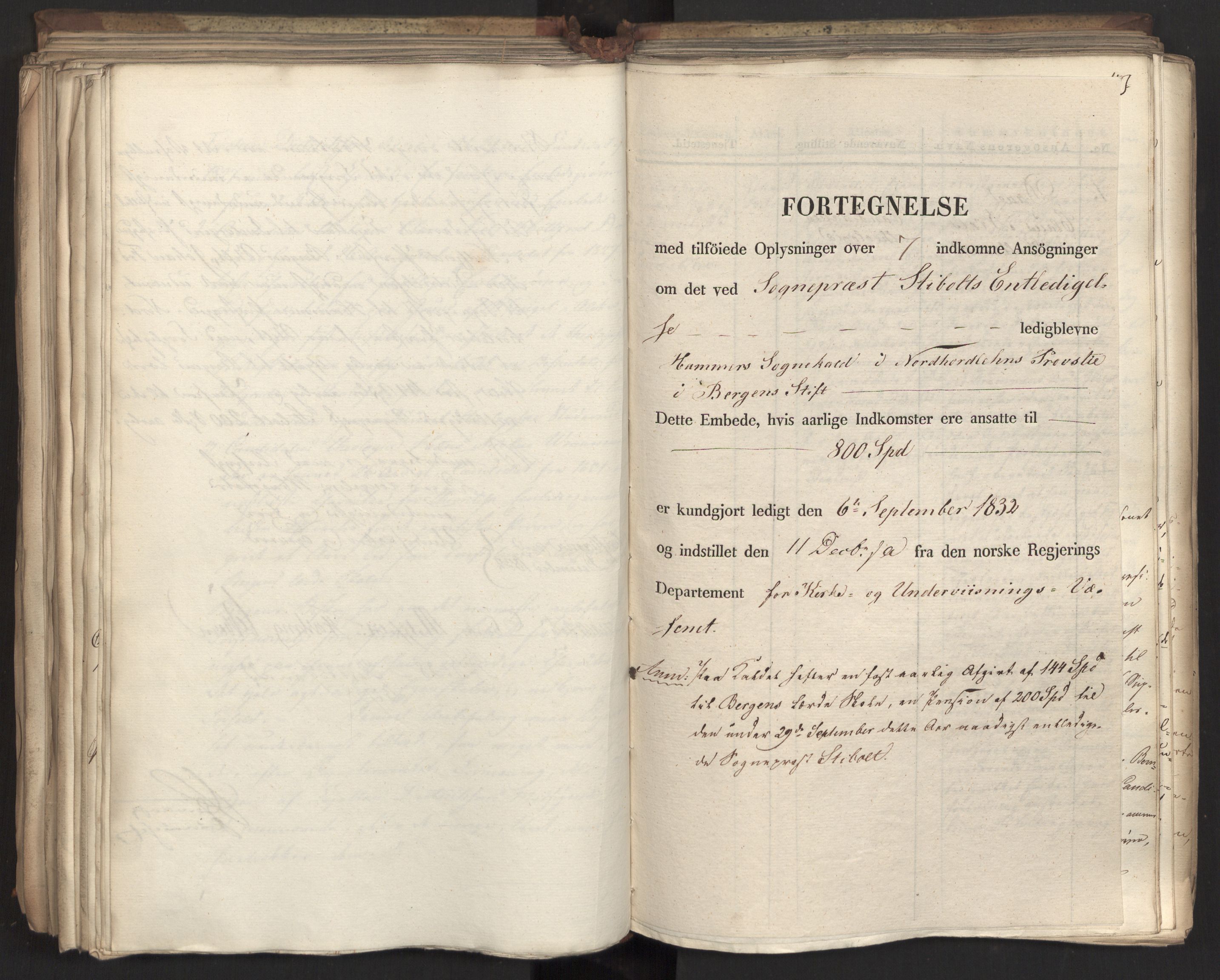 Statsrådsavdelingen i Stockholm, AV/RA-S-1003/D/Da/L0081: Regjeringsinnstillinger nr. 2700-2857, 1832, p. 337