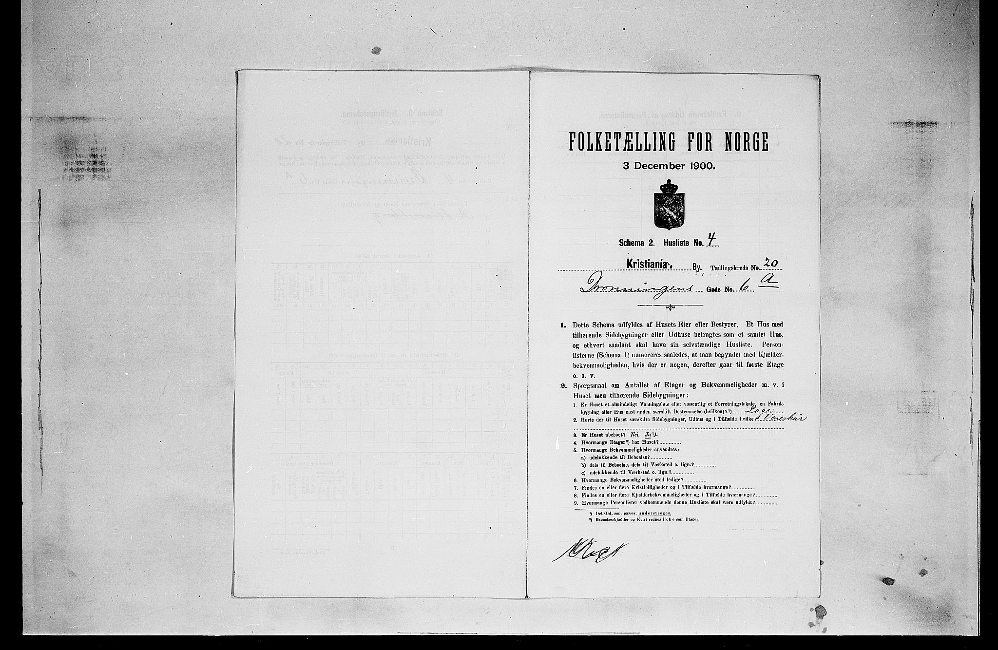 SAO, 1900 census for Kristiania, 1900, p. 17140