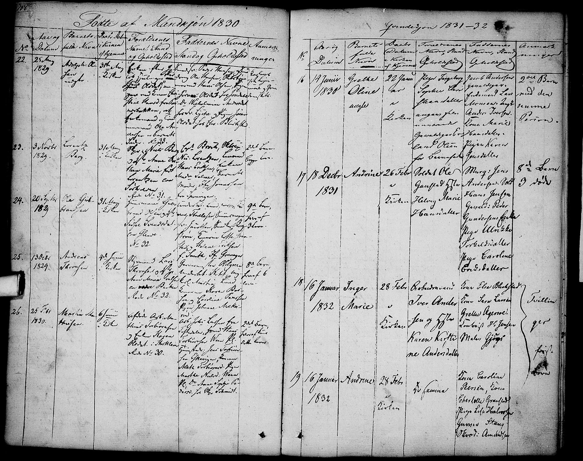 Halden prestekontor Kirkebøker, AV/SAO-A-10909/F/Fa/L0004: Parish register (official) no. I 4, 1823-1834, p. 156-157