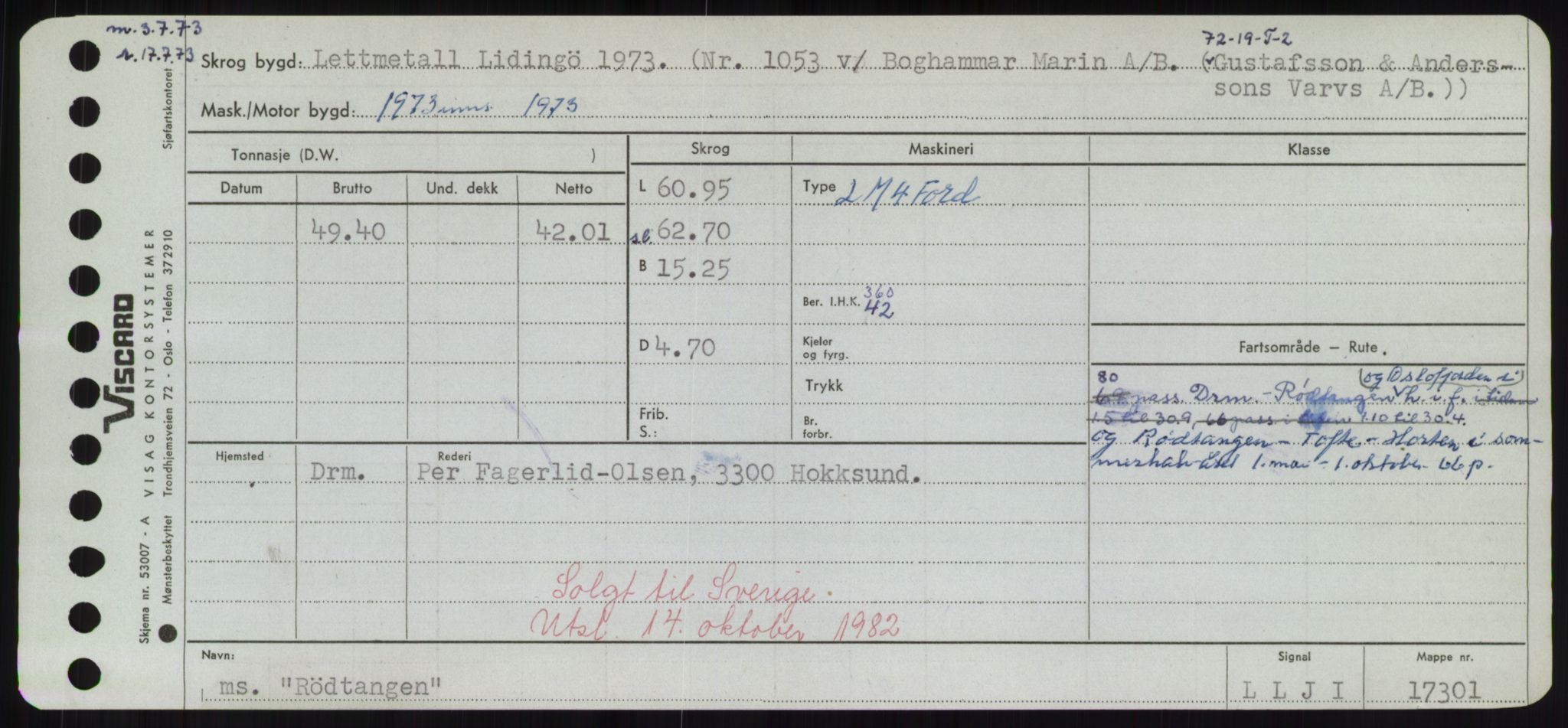 Sjøfartsdirektoratet med forløpere, Skipsmålingen, AV/RA-S-1627/H/Hd/L0031: Fartøy, Rju-Sam, p. 441