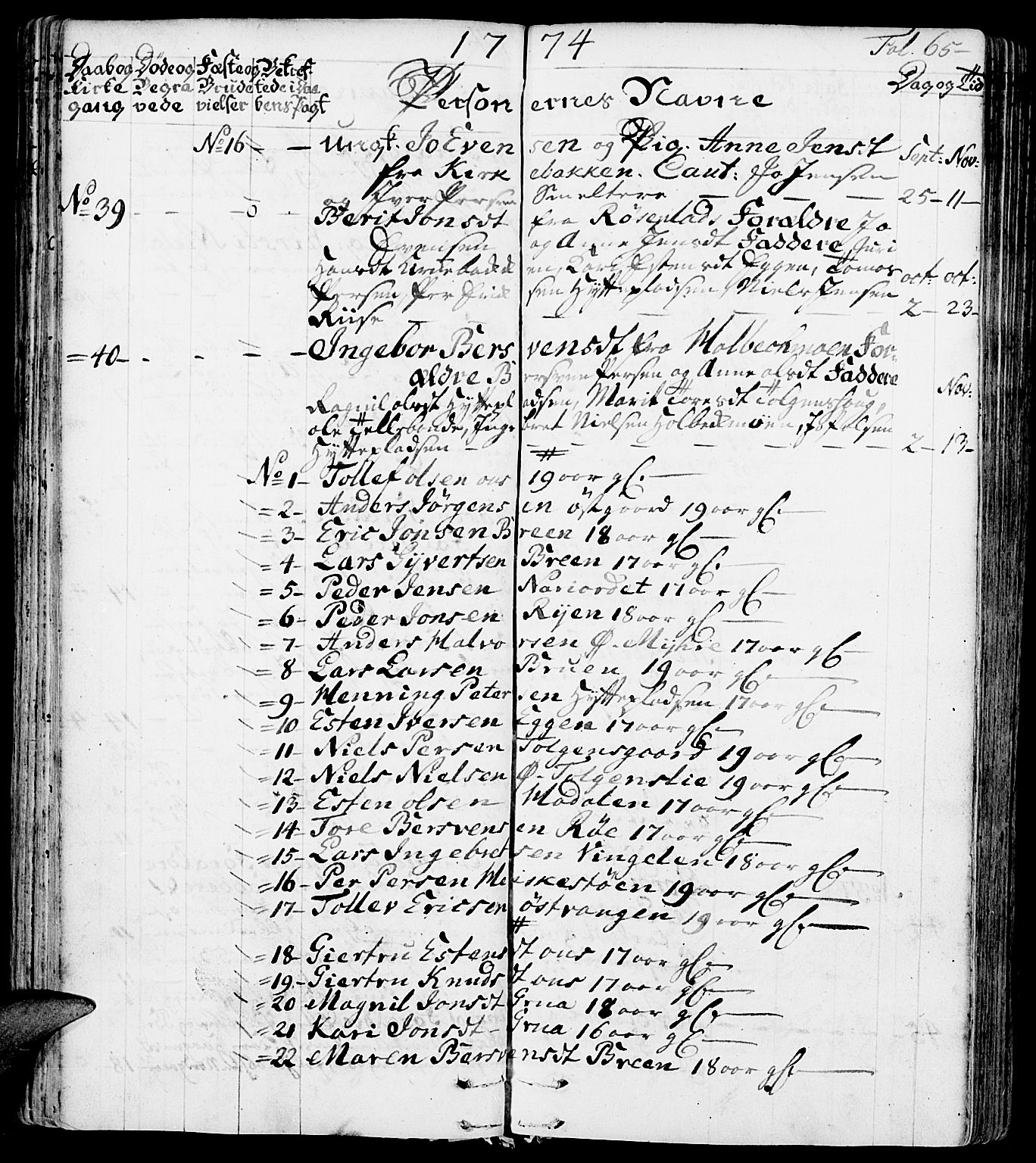 Tolga prestekontor, AV/SAH-PREST-062/K/L0002: Parish register (official) no. 2, 1768-1786, p. 65