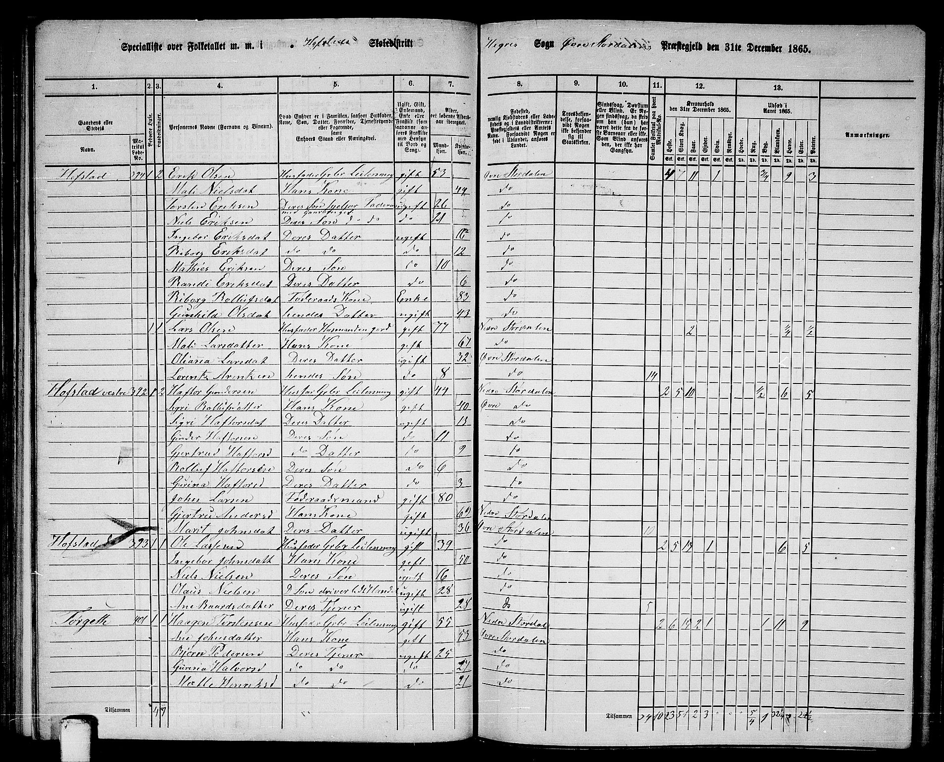 RA, 1865 census for Øvre Stjørdal, 1865, p. 73