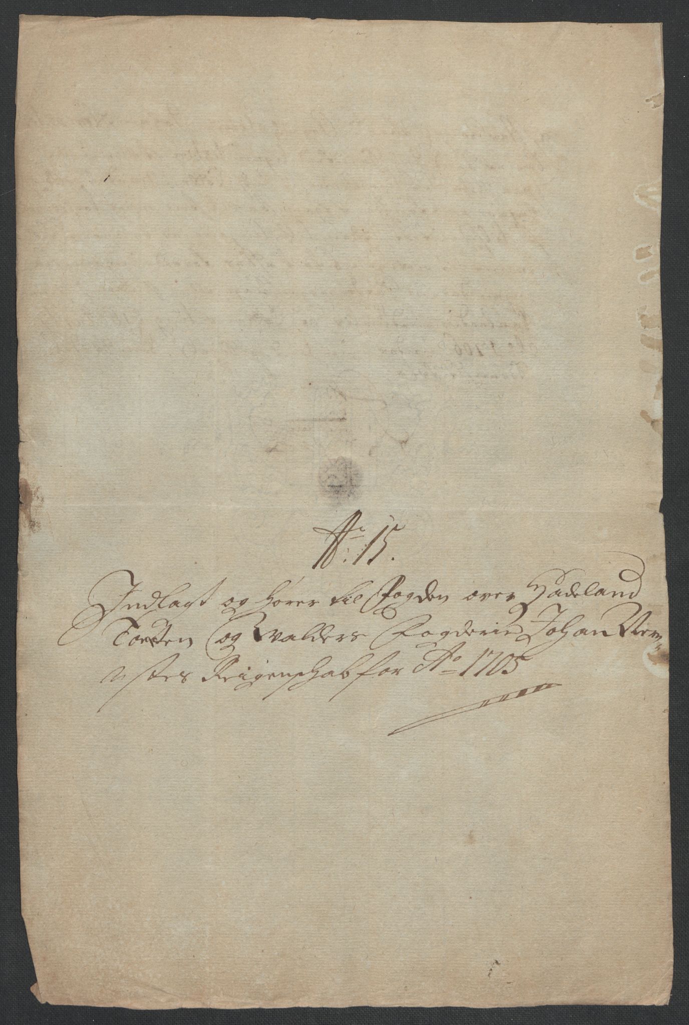 Rentekammeret inntil 1814, Reviderte regnskaper, Fogderegnskap, AV/RA-EA-4092/R18/L1303: Fogderegnskap Hadeland, Toten og Valdres, 1705, p. 133