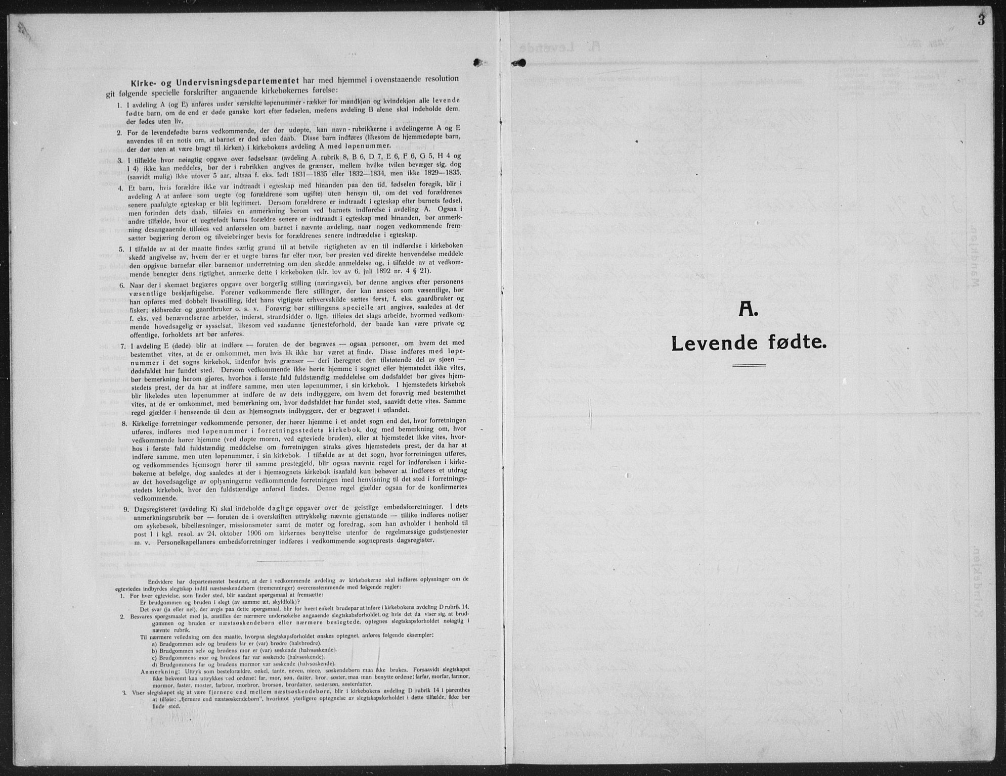 Ringebu prestekontor, SAH/PREST-082/H/Ha/Hab/L0010: Parish register (copy) no. 10, 1911-1934, p. 3