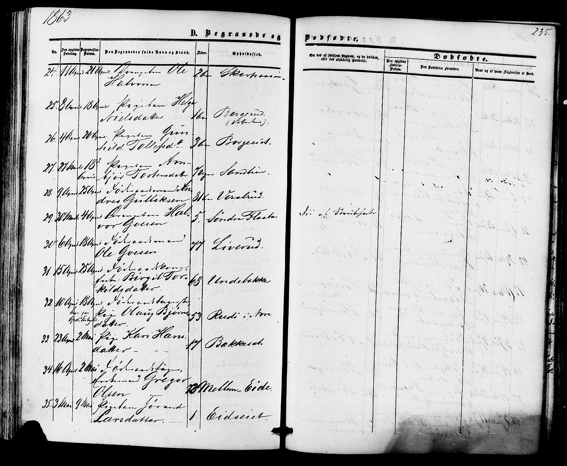 Nore kirkebøker, AV/SAKO-A-238/F/Fa/L0003: Parish register (official) no. I 3, 1858-1866, p. 235