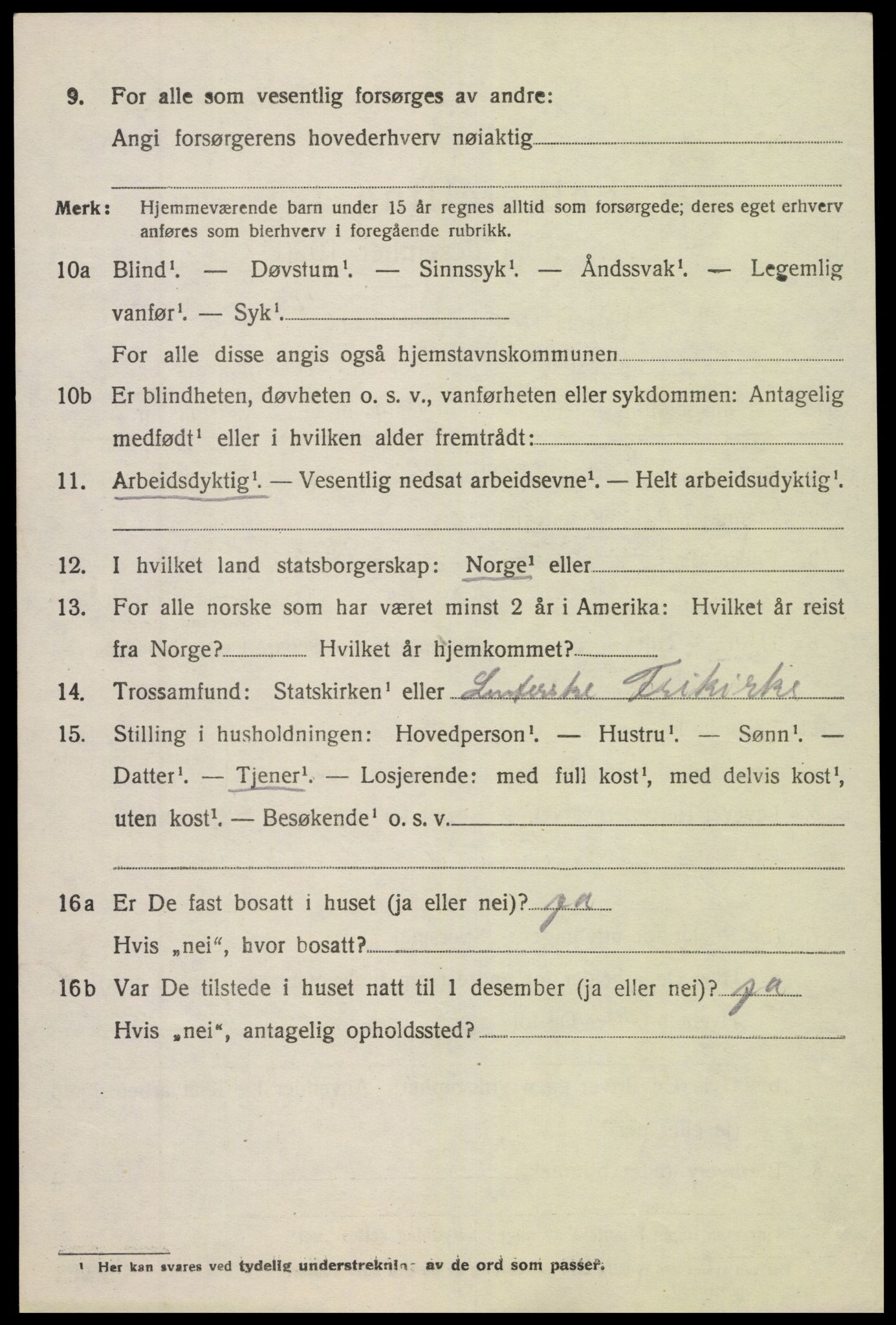 SAK, 1920 census for Søndeled, 1920, p. 4326