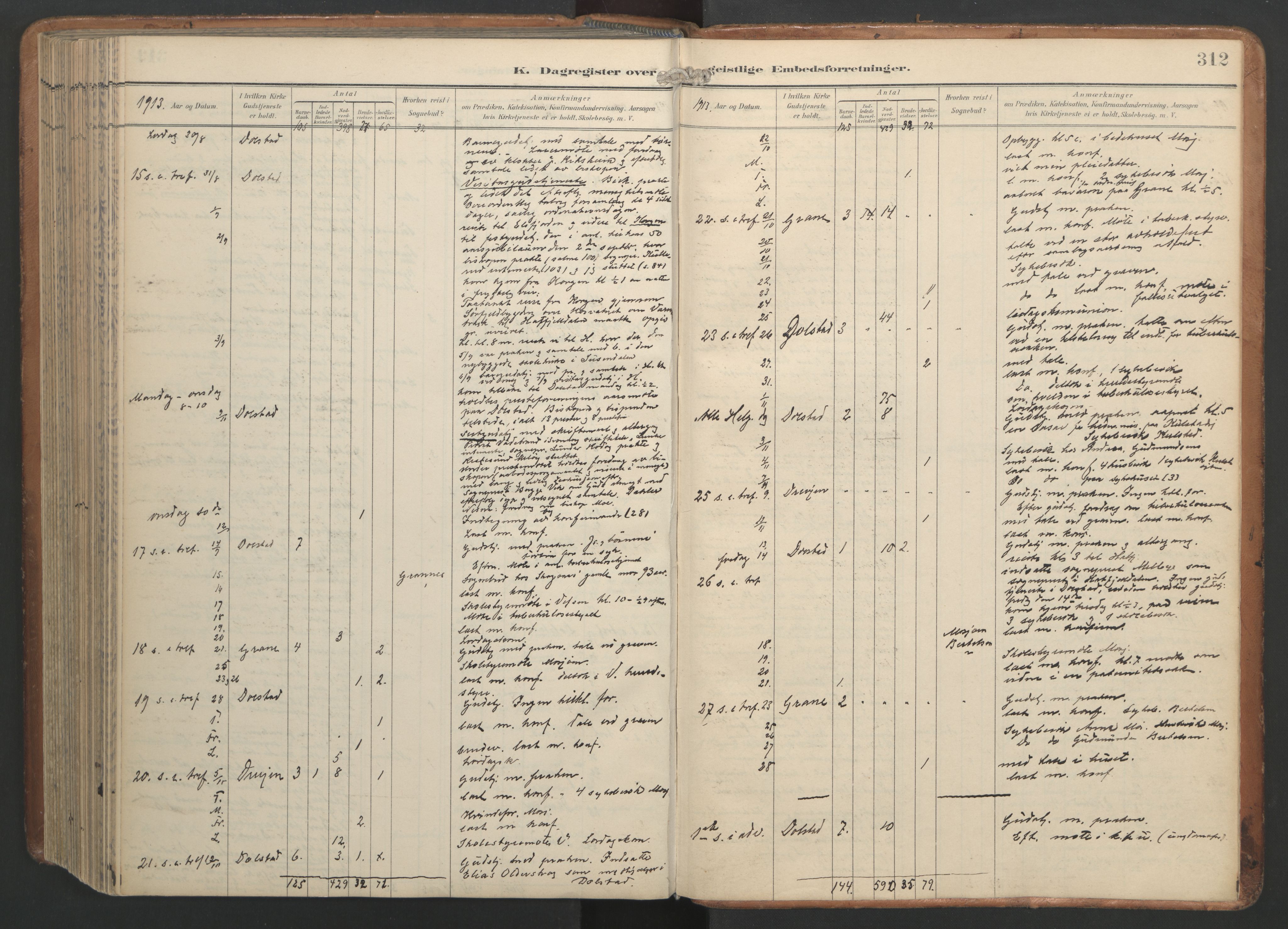 Ministerialprotokoller, klokkerbøker og fødselsregistre - Nordland, AV/SAT-A-1459/820/L0298: Parish register (official) no. 820A19, 1897-1915, p. 312