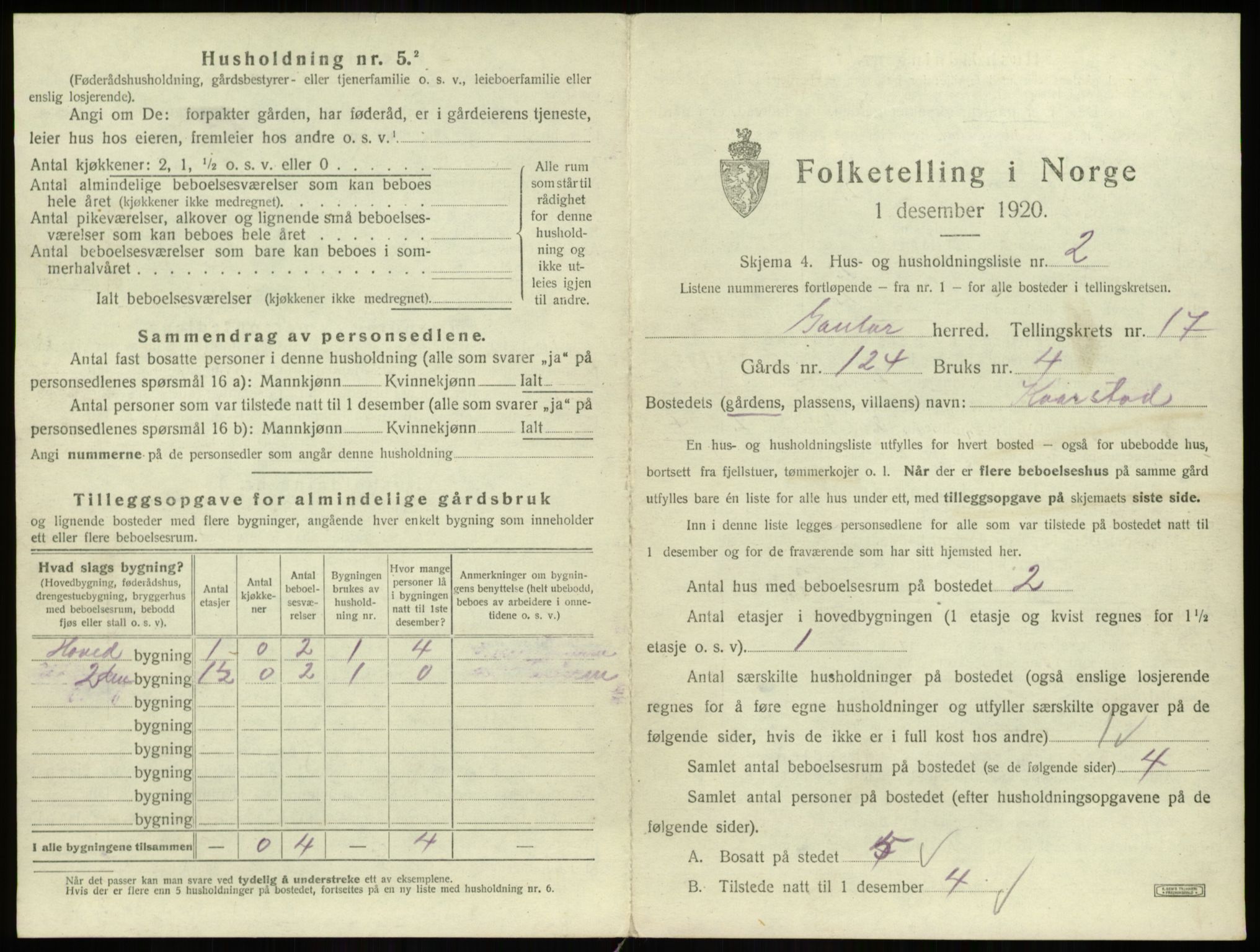 SAB, 1920 census for Gaular, 1920, p. 1198