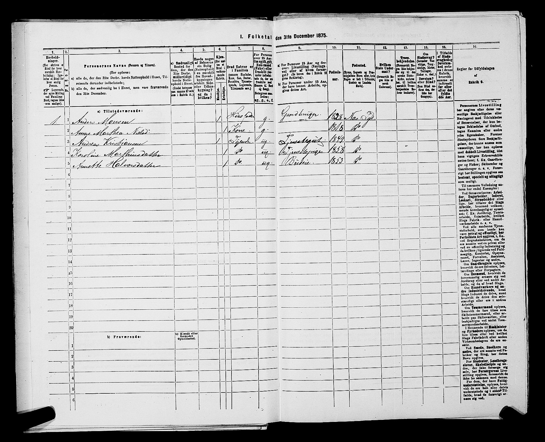 RA, 1875 census for 0236P Nes, 1875, p. 1870