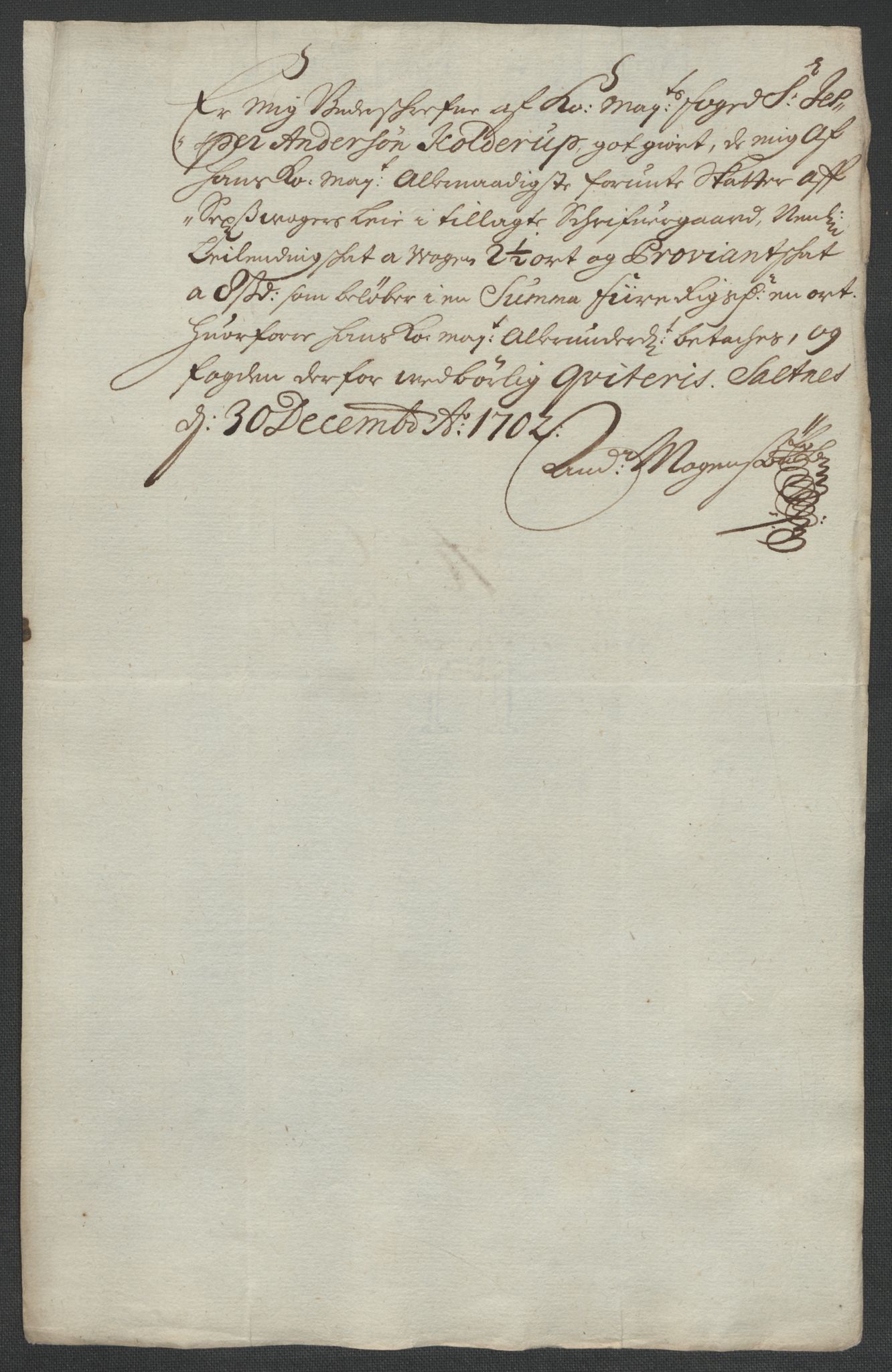 Rentekammeret inntil 1814, Reviderte regnskaper, Fogderegnskap, RA/EA-4092/R66/L4580: Fogderegnskap Salten, 1701-1706, p. 142