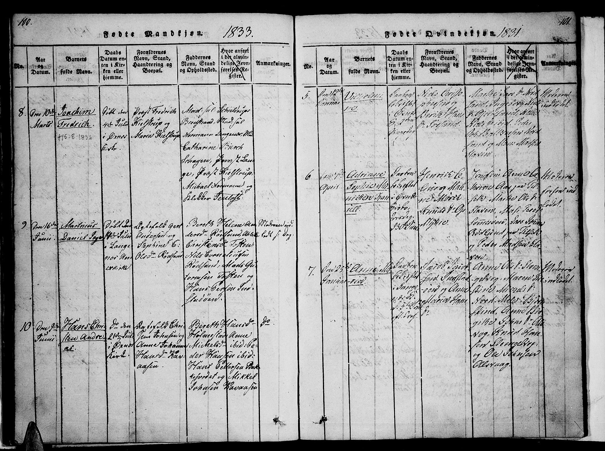 Ministerialprotokoller, klokkerbøker og fødselsregistre - Nordland, SAT/A-1459/893/L1331: Parish register (official) no. 893A04, 1820-1840, p. 100-101