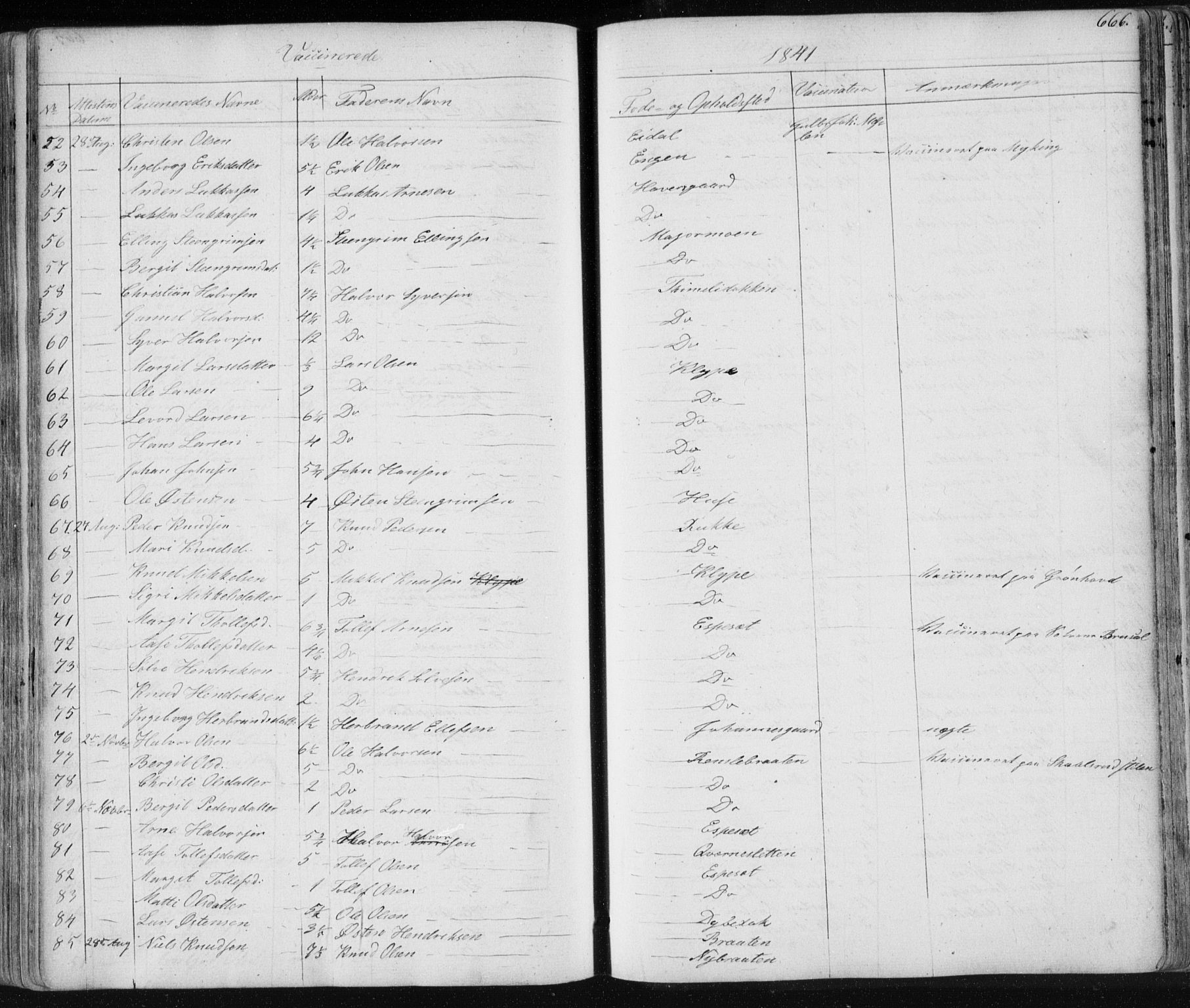 Nes kirkebøker, AV/SAKO-A-236/F/Fa/L0009: Parish register (official) no. 9, 1834-1863, p. 666