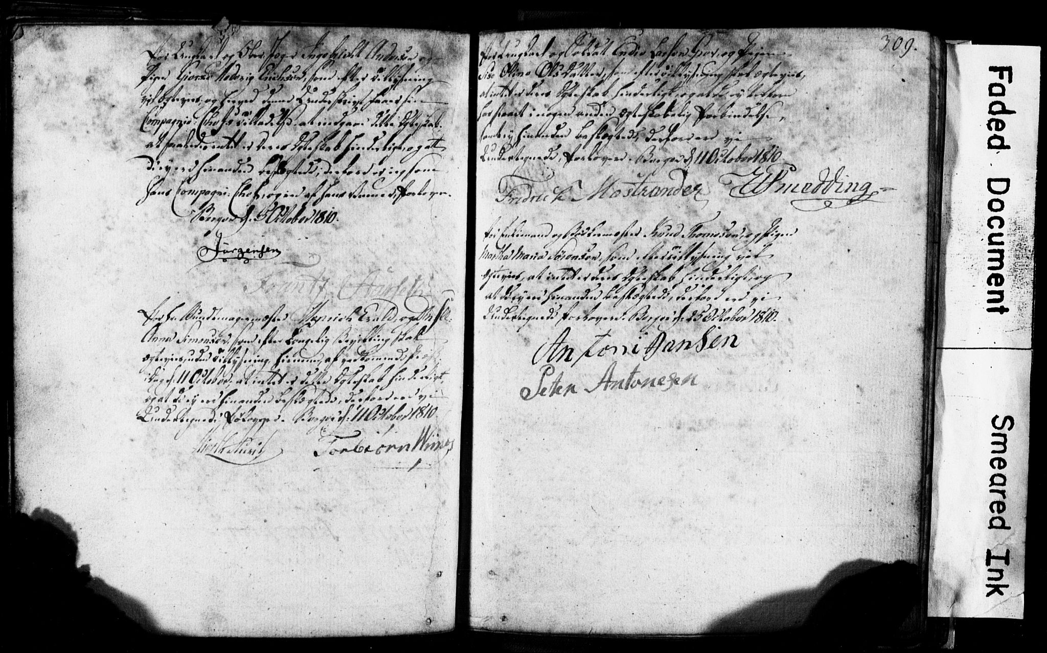 Korskirken sokneprestembete, AV/SAB-A-76101: Best man's statements no. II.5.1, 1776-1816, p. 309