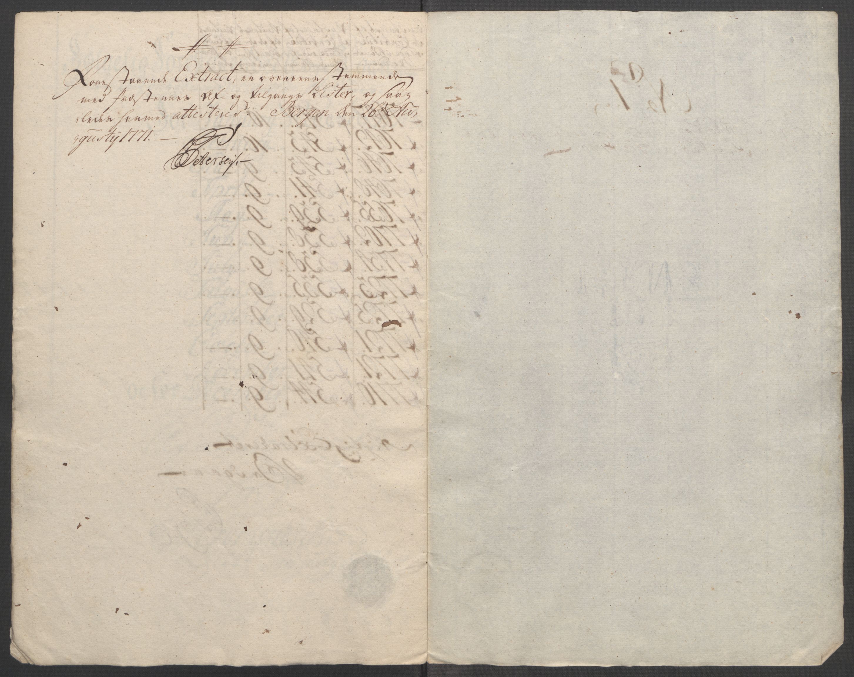 Rentekammeret inntil 1814, Reviderte regnskaper, Fogderegnskap, AV/RA-EA-4092/R51/L3303: Ekstraskatten Nordhordland og Voss, 1762-1772, p. 397