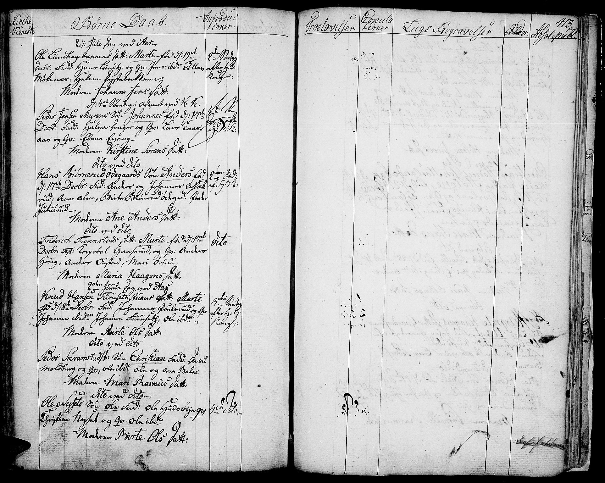 Toten prestekontor, SAH/PREST-102/H/Ha/Haa/L0006: Parish register (official) no. 6, 1773-1793, p. 413