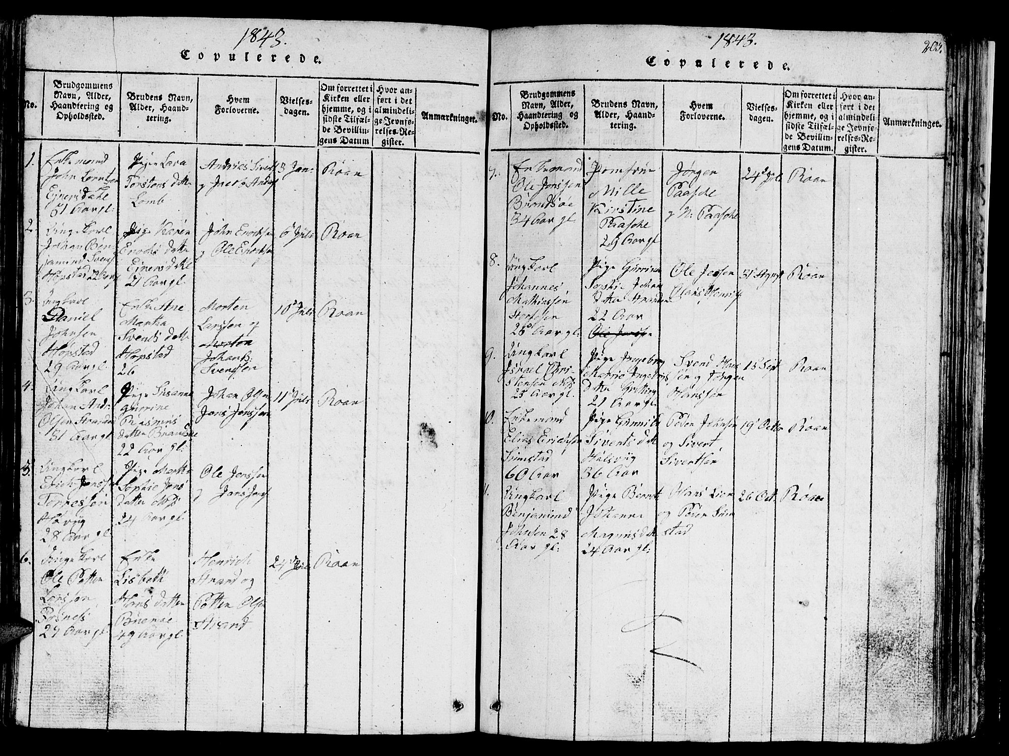 Ministerialprotokoller, klokkerbøker og fødselsregistre - Sør-Trøndelag, SAT/A-1456/657/L0714: Parish register (copy) no. 657C01, 1818-1868, p. 205