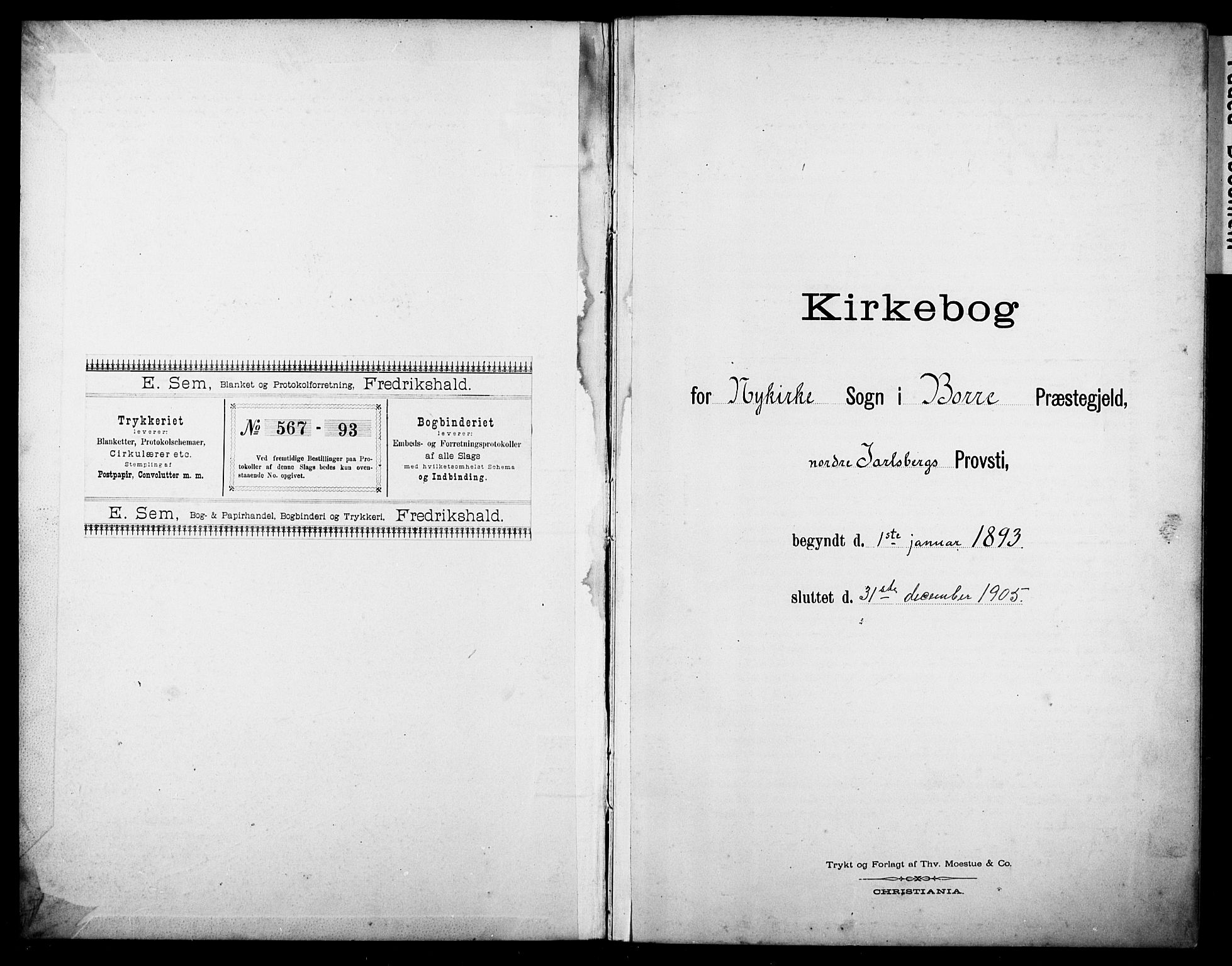 Borre kirkebøker, SAKO/A-338/G/Gb/L0003: Parish register (copy) no. II 3, 1893-1905