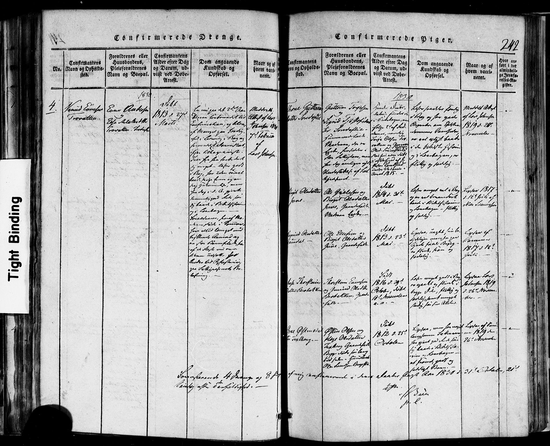 Rauland kirkebøker, SAKO/A-292/F/Fa/L0002: Parish register (official) no. 2, 1815-1860, p. 242