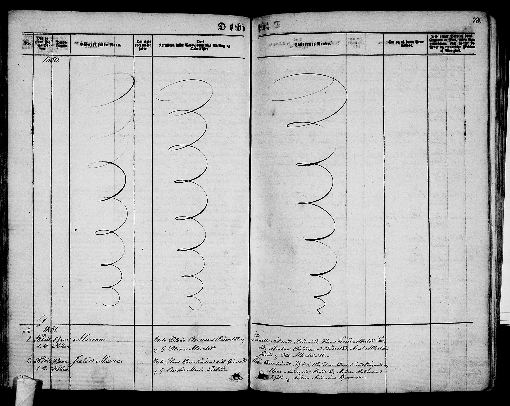 Nøtterøy kirkebøker, AV/SAKO-A-354/G/Ga/L0001: Parish register (copy) no. I 1, 1844-1859, p. 78