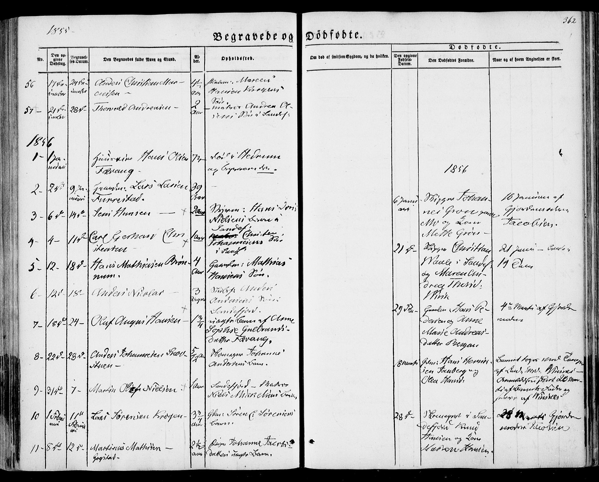 Sandar kirkebøker, SAKO/A-243/F/Fa/L0007: Parish register (official) no. 7, 1855-1861, p. 362