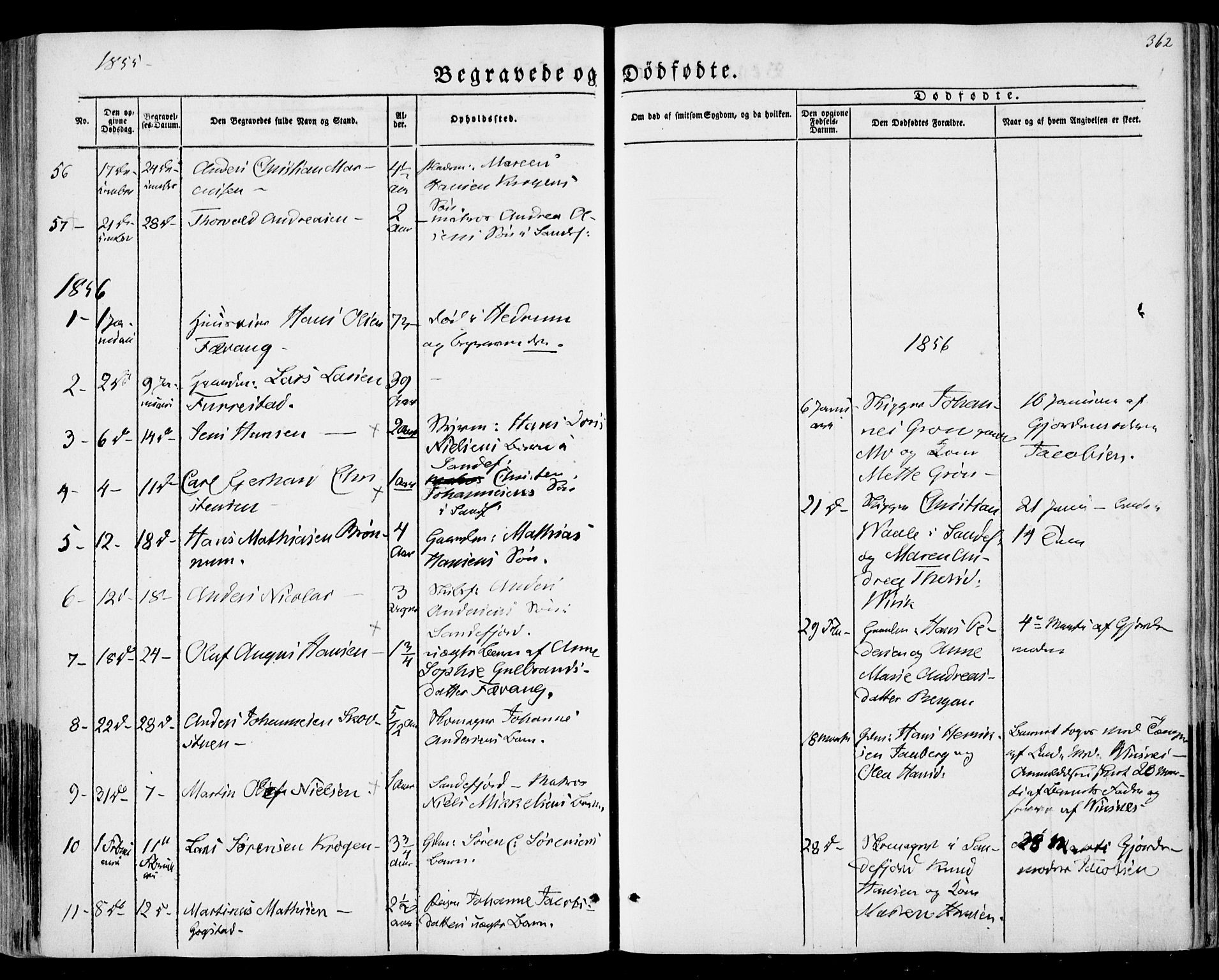 Sandar kirkebøker, AV/SAKO-A-243/F/Fa/L0007: Parish register (official) no. 7, 1855-1861, p. 362