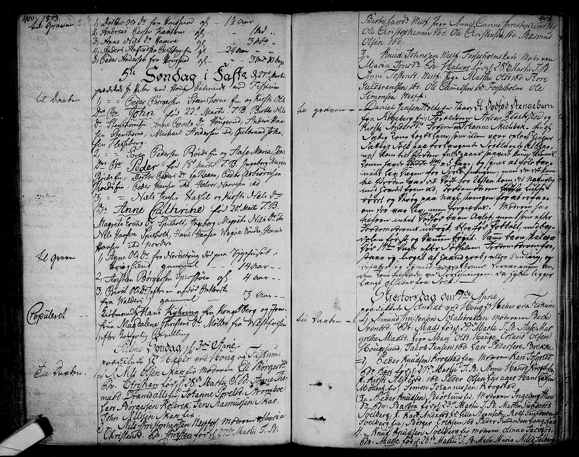 Eiker kirkebøker, AV/SAKO-A-4/F/Fa/L0009: Parish register (official) no. I 9, 1789-1806, p. 400-401