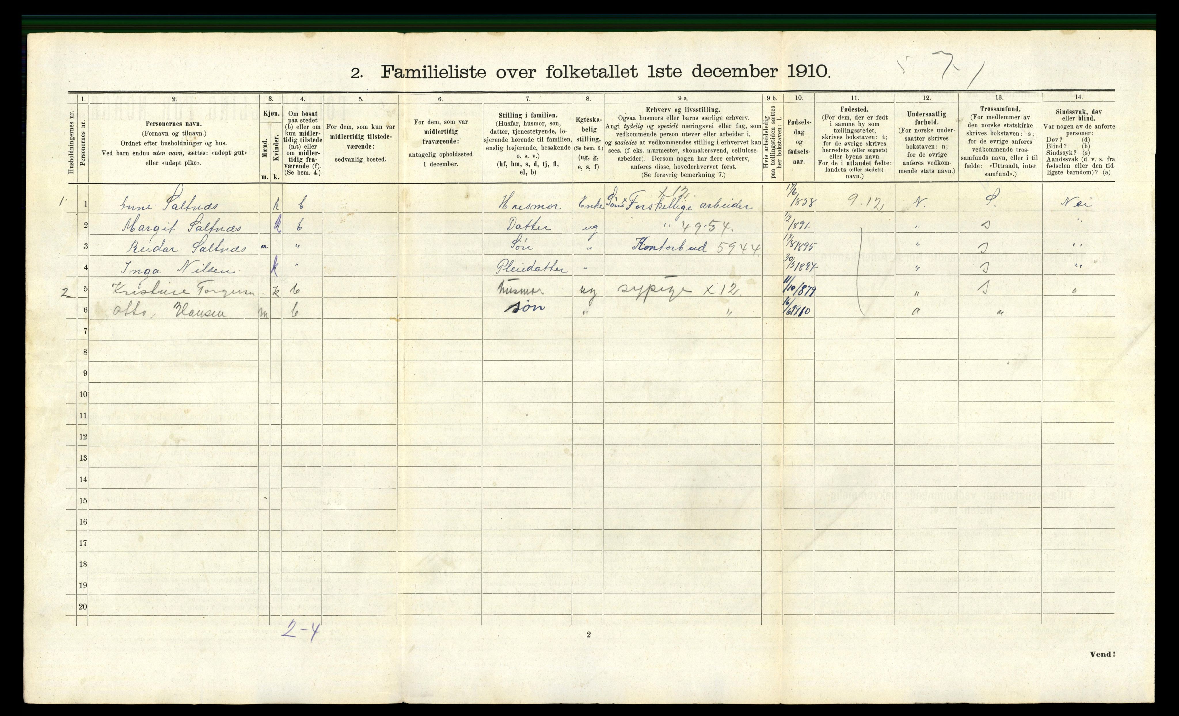 RA, 1910 census for Trondheim, 1910, p. 13670