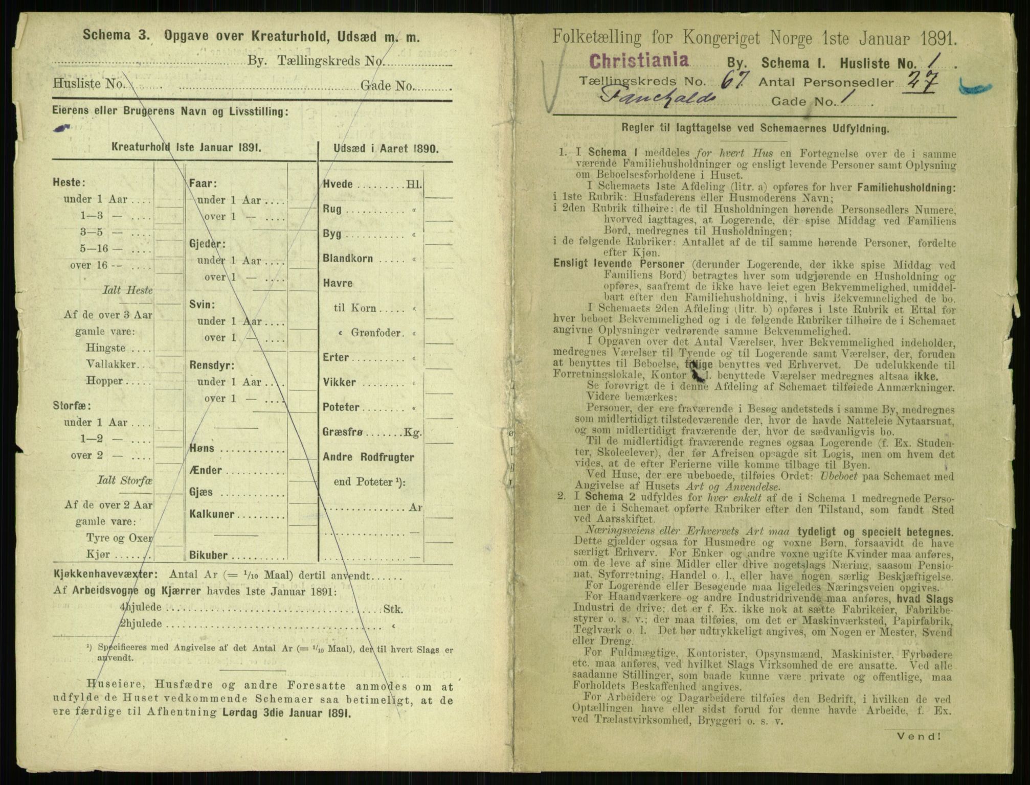 RA, 1891 census for 0301 Kristiania, 1891, p. 36366