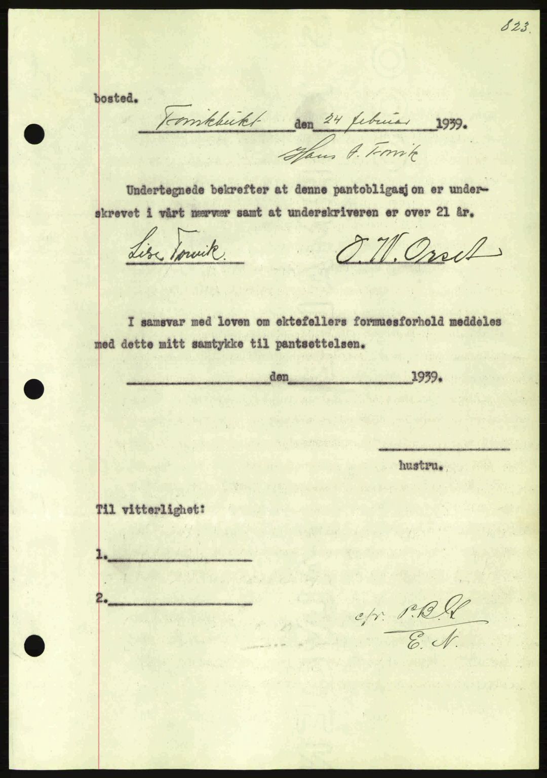 Nordmøre sorenskriveri, AV/SAT-A-4132/1/2/2Ca: Mortgage book no. B84, 1938-1939, Diary no: : 509/1939