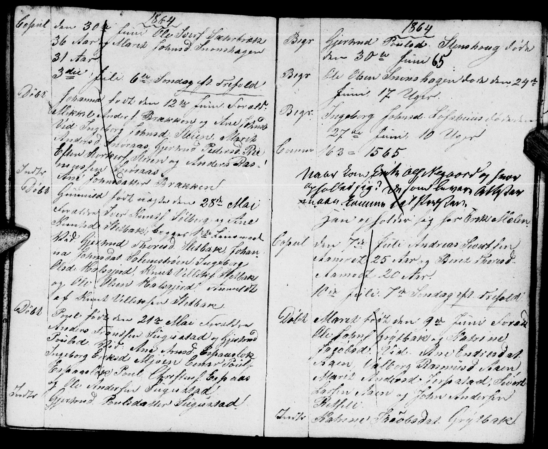 Meldal sokneprestkontor, AV/SAT-A-1123/1/I/I1/I1f/L0008: Parish register draft no. 672I1F, 1827-1866